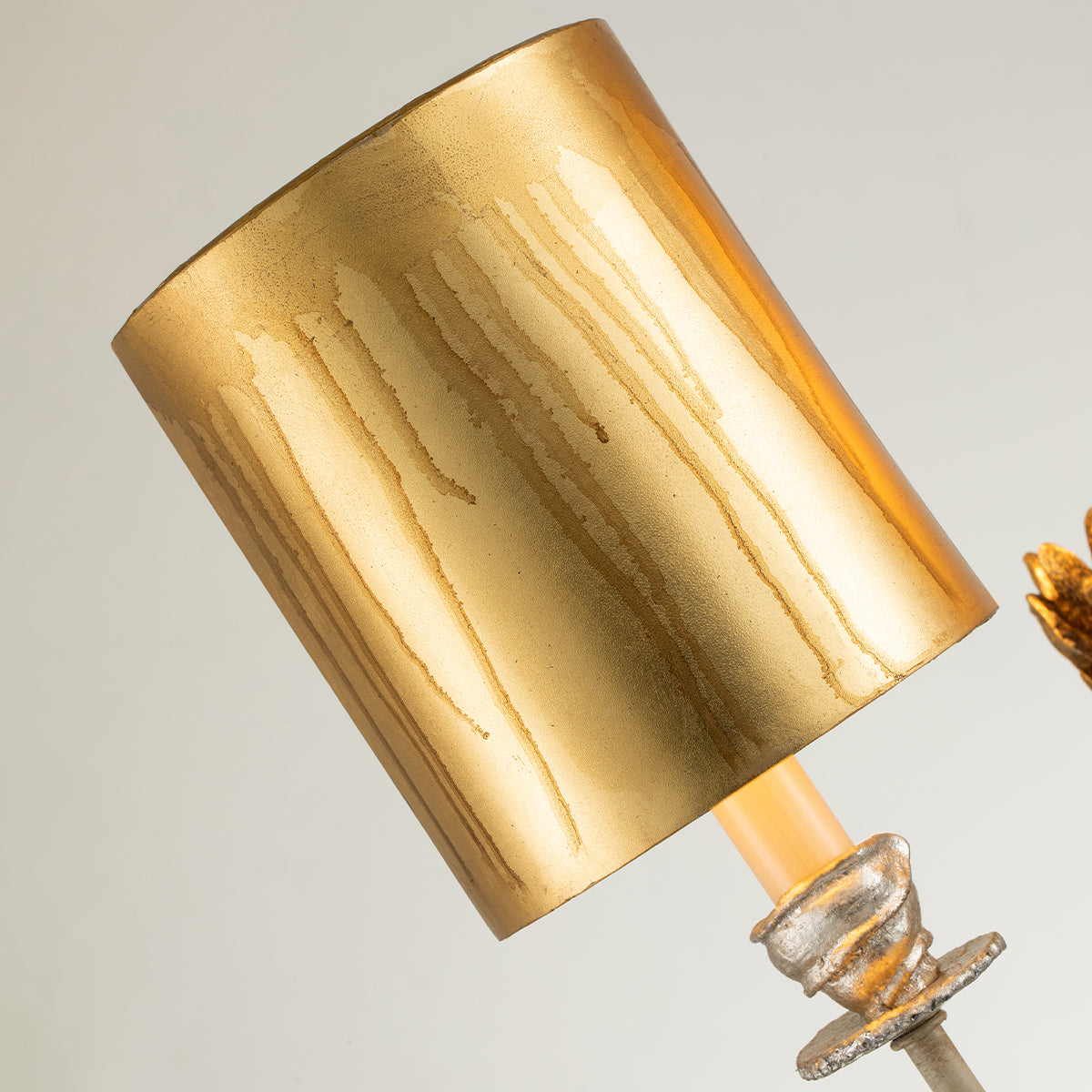 Gilded Nola Flambeau nástěnné svítídlo pochodeň
