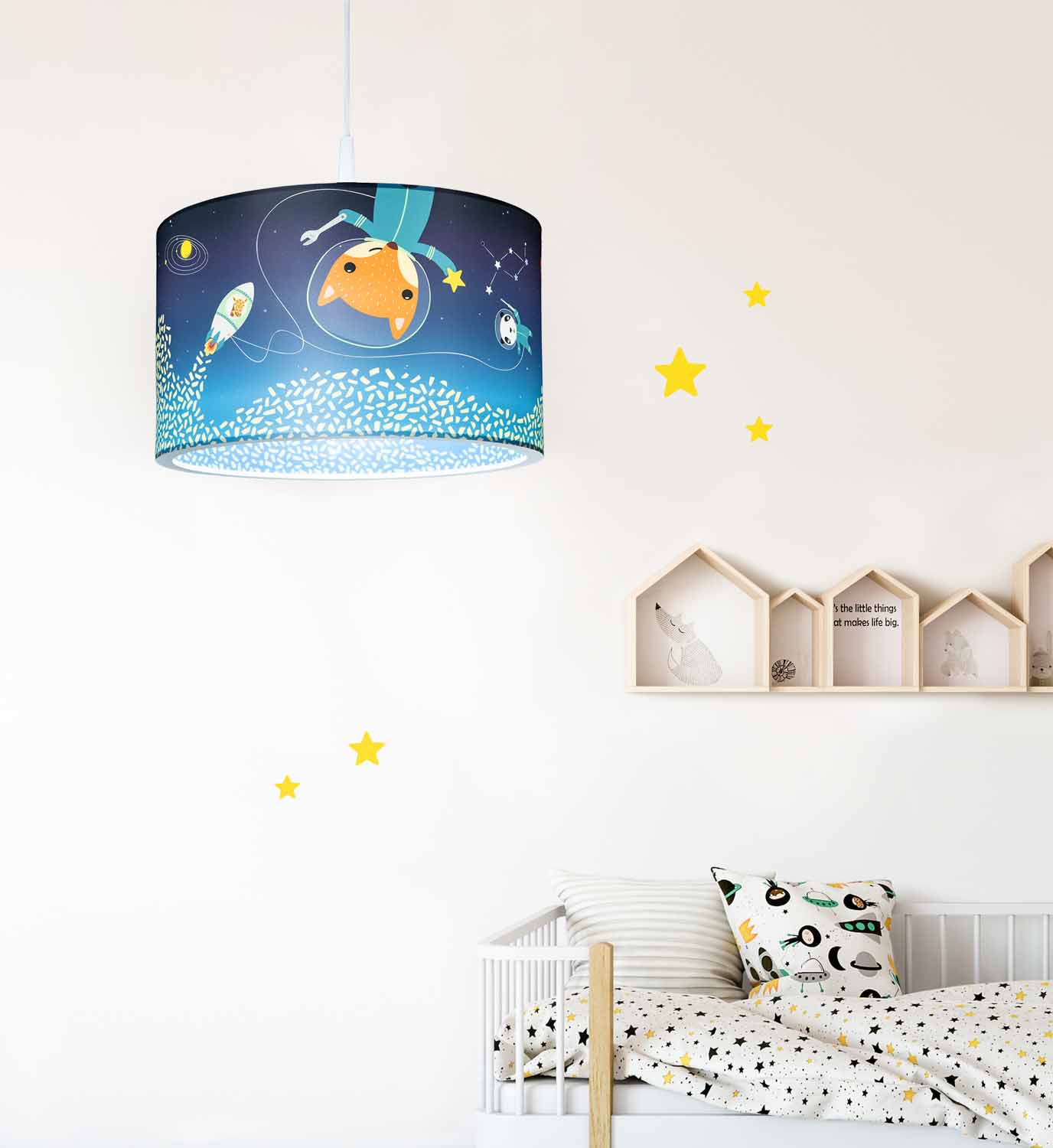 Elobra Little Astronauts 25-40 závěsná lampa modrá