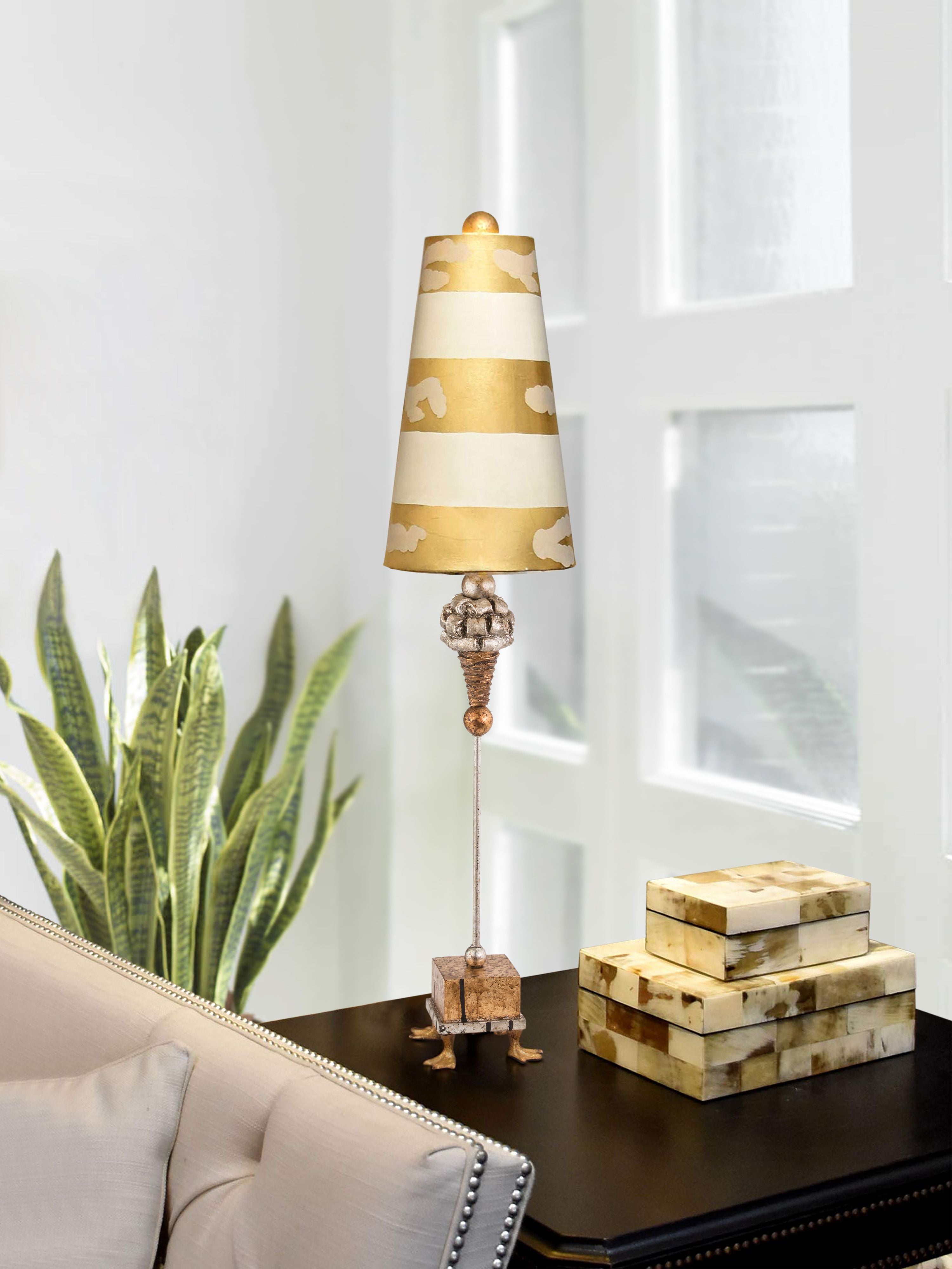 Gilded Nola Pompadour Luxe stolní lampa vysoká 102 cm