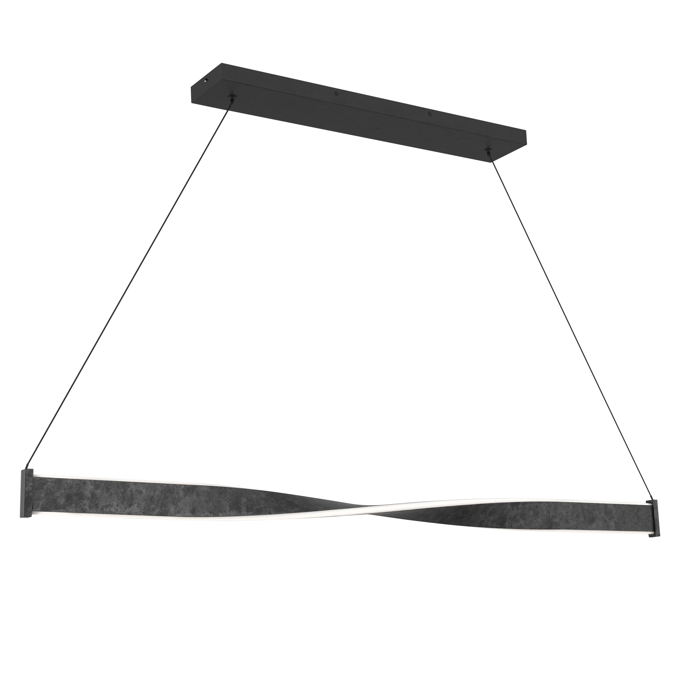 Quoizel Porter lineární LED lustr černá Old Black