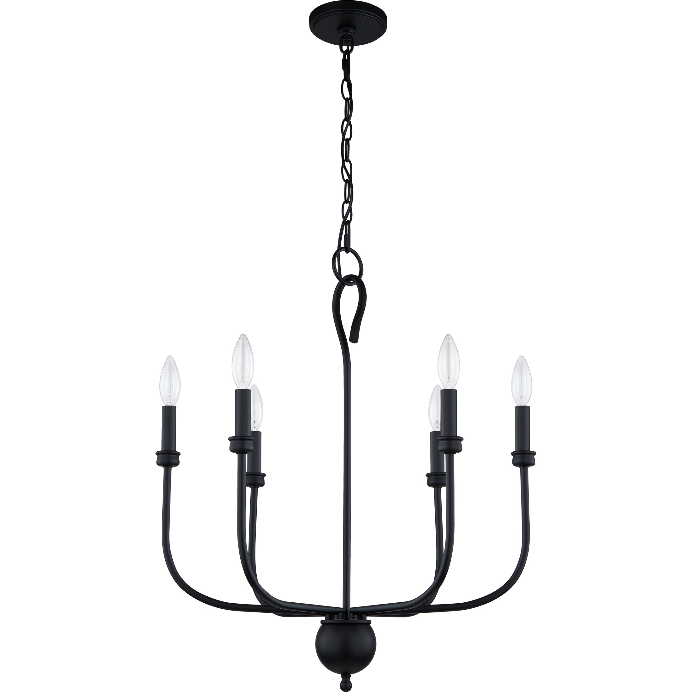 Quoizel Blanche Chandelier lustr 9 světel matná černá