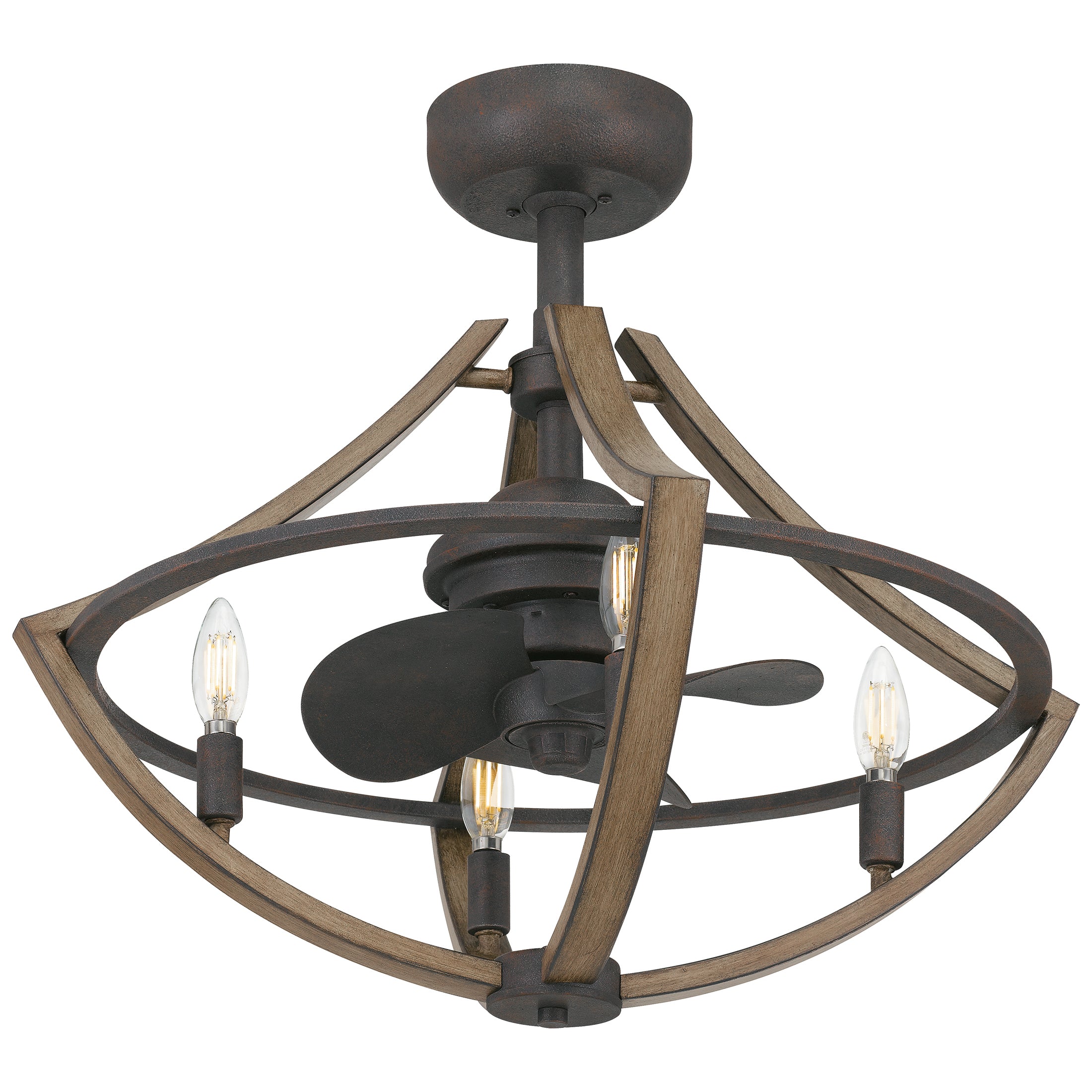 Quoizel Shire Fan Light ventilátor lustr rustikální