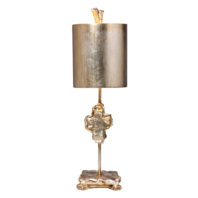 Gilded Nola Cross stolní lampa stříbrná 58 cm