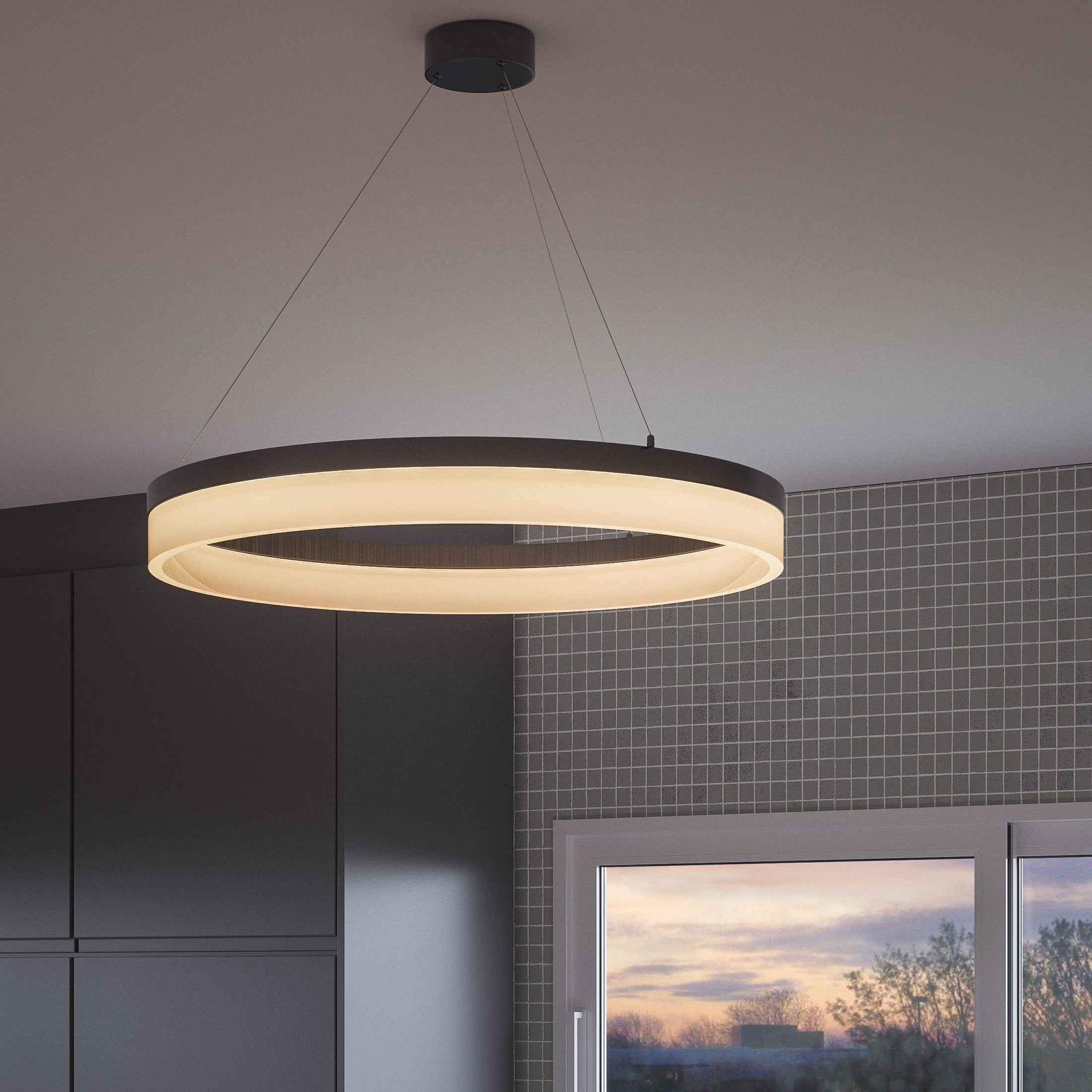 Quoizel Cohen Pendant závěsné svítidlo oil rubbed bronze LED