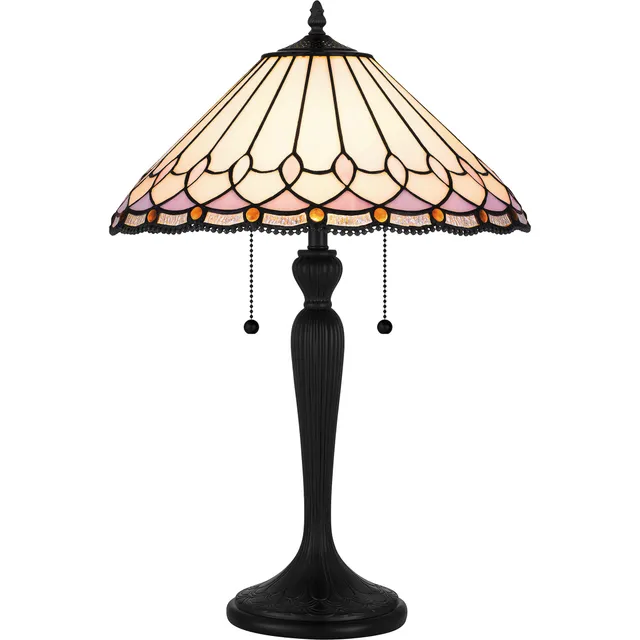 Quoizel Inez stolní lampa černá Tiffany