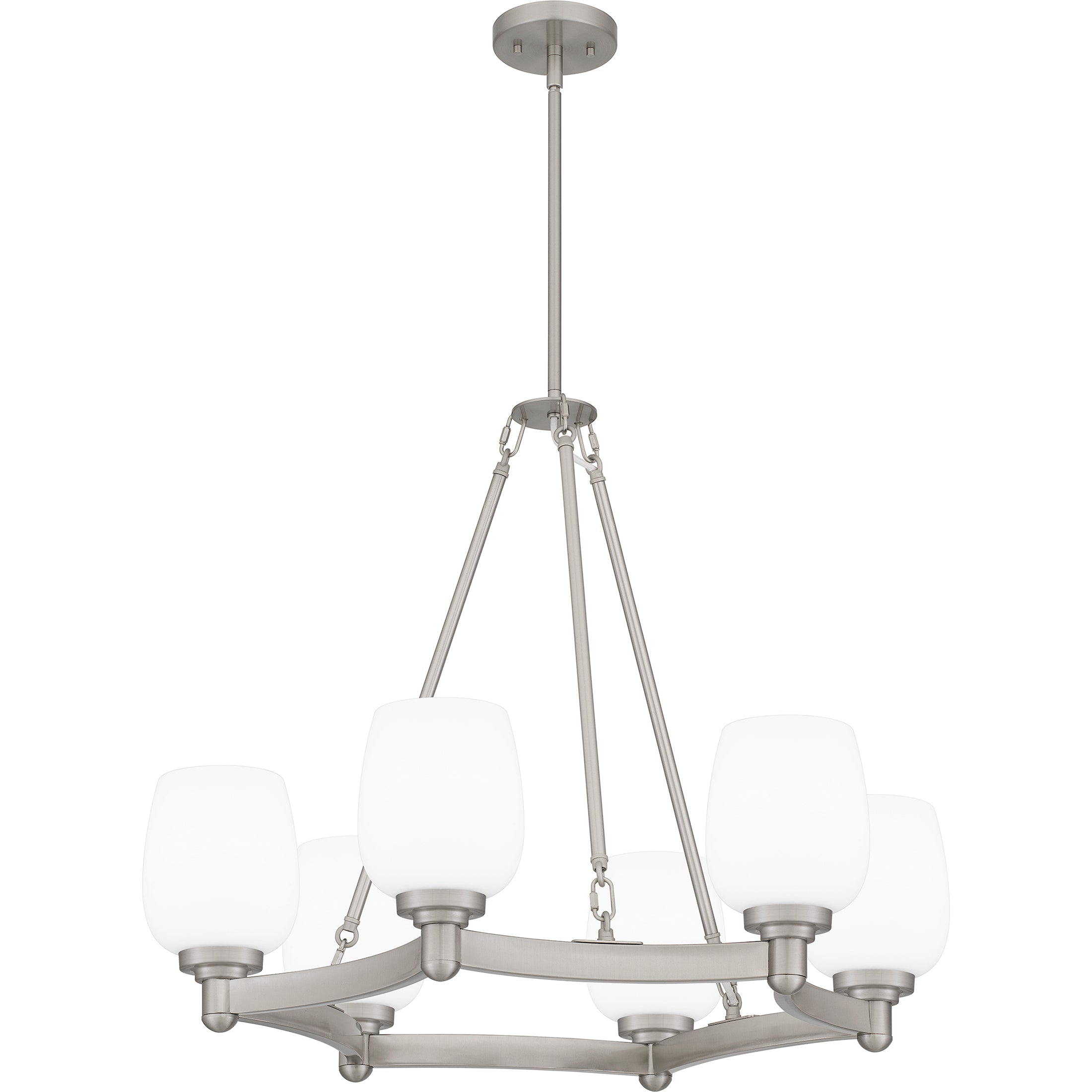 Quoizel Penning Chandelier lustr Matte Black opálové sklo