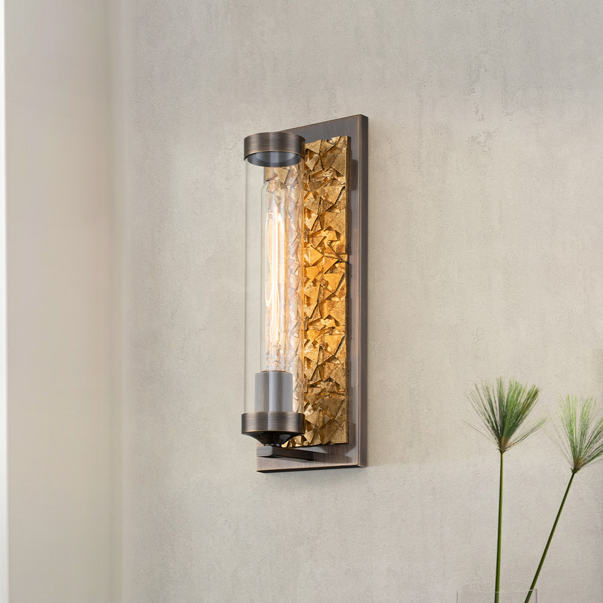Gilded Nola Elysian 1 Light nástěnné světlo bronzové