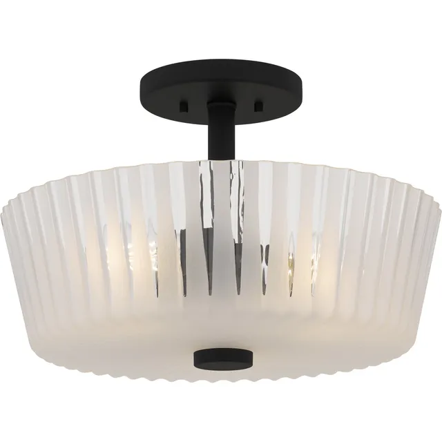 Quoizel Gray Semi-Flush stropní svítlo černé sklo