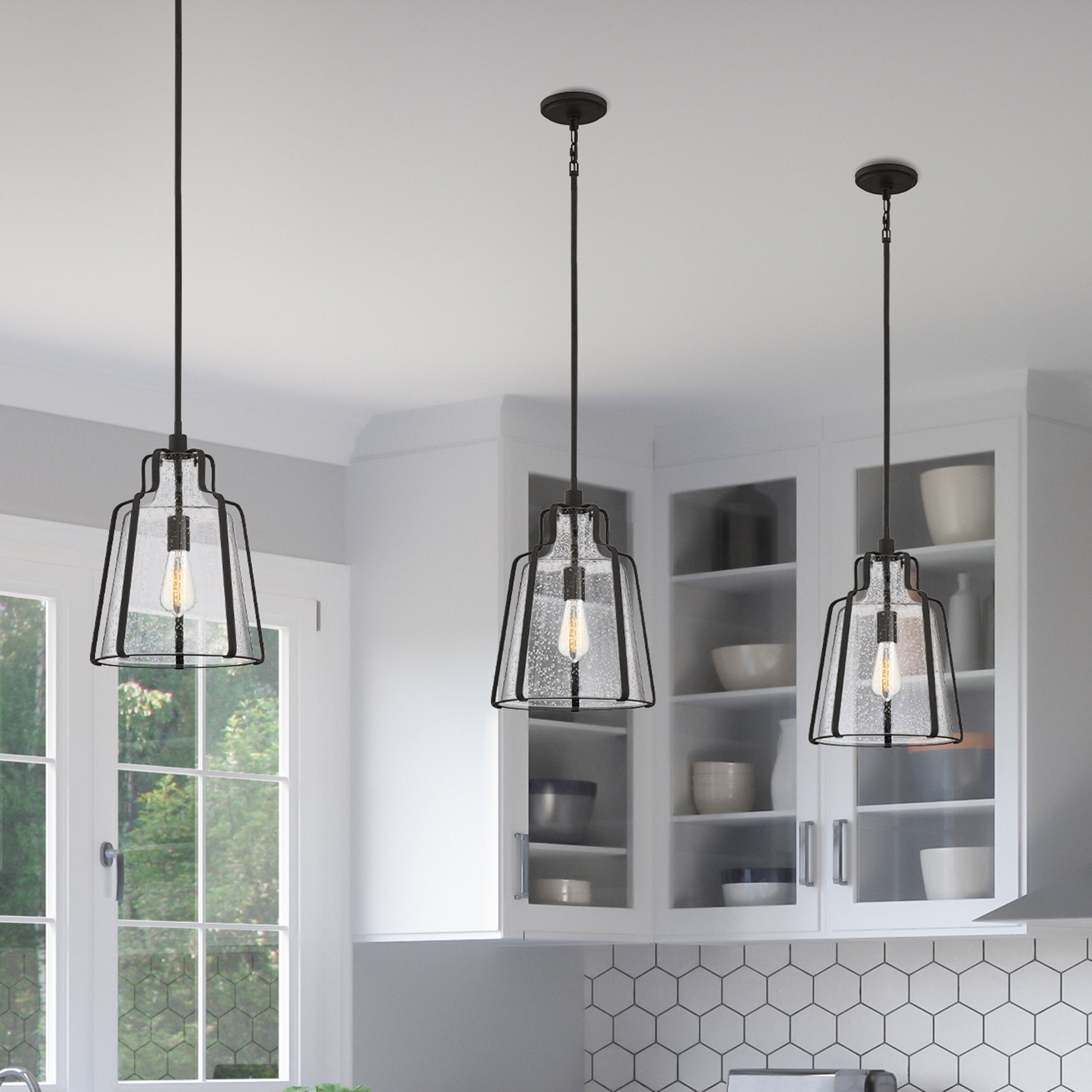 Quoizel Haverford závěsné svítídlo rustic black