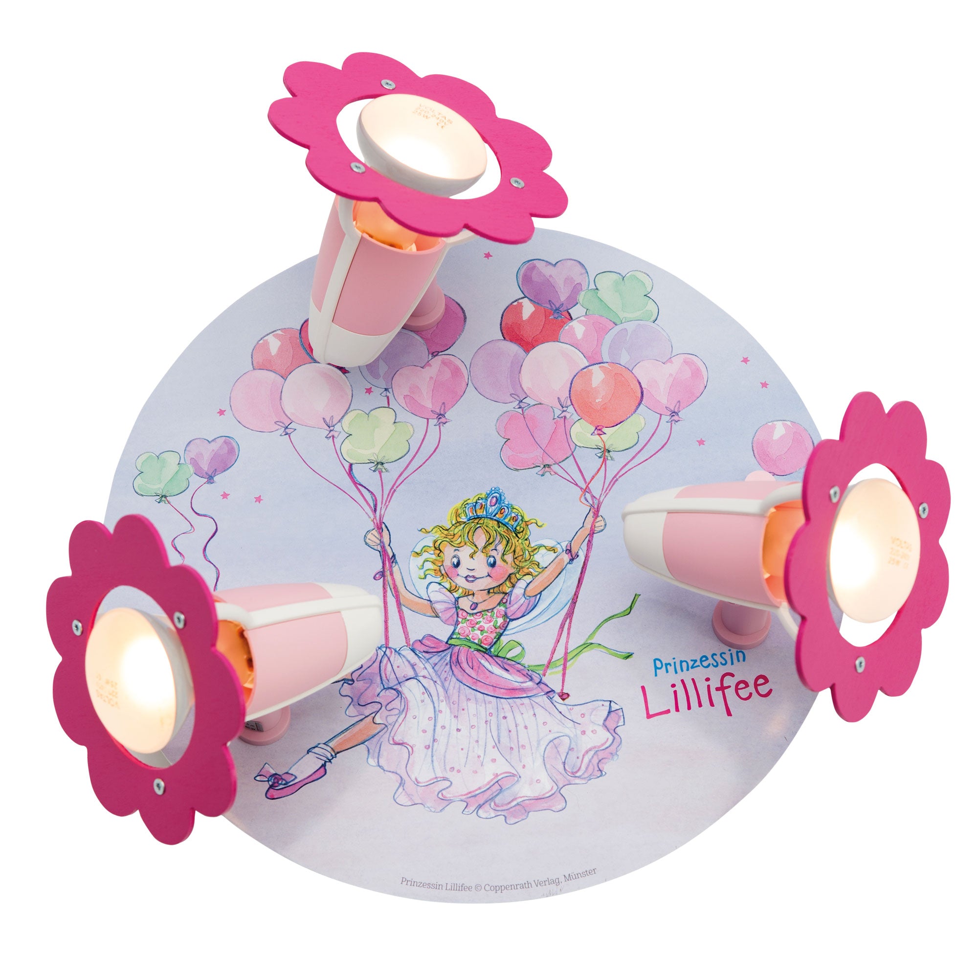 Elobra Lillifee Ballonschaukel stropní bodovka 3bodová růžová
