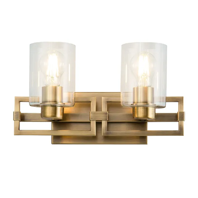 Gilded Nola Estes 2 Light koupelnové svítídlo mosaz