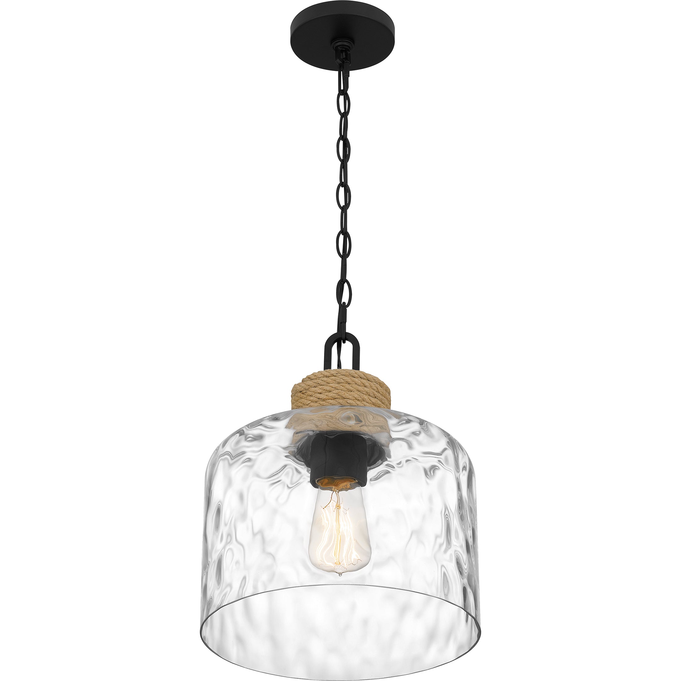Quoizel Baltic Mini Pendant závěsné svítidlo černé lano