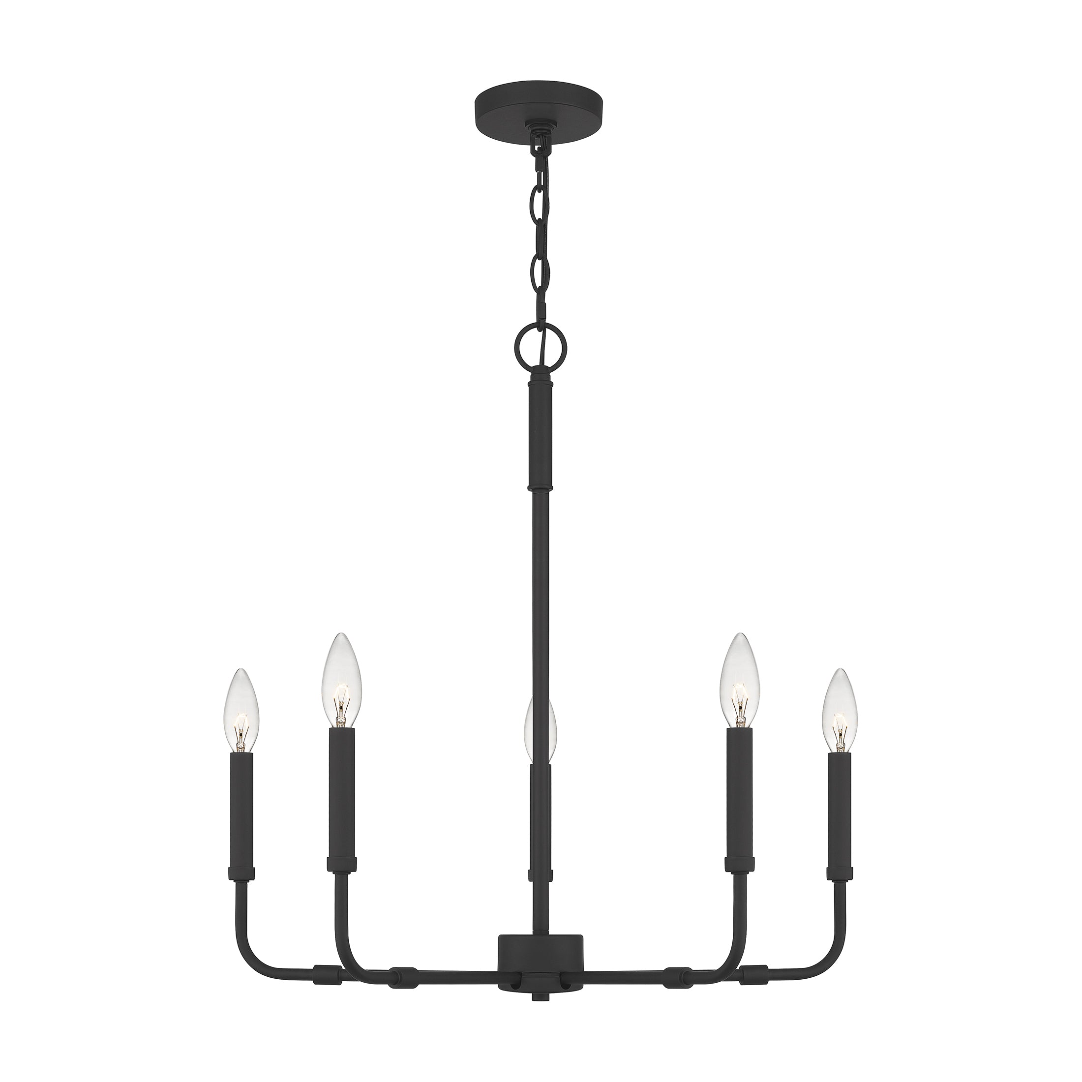 Quoizel Abner lustr 5 světel 18" černý