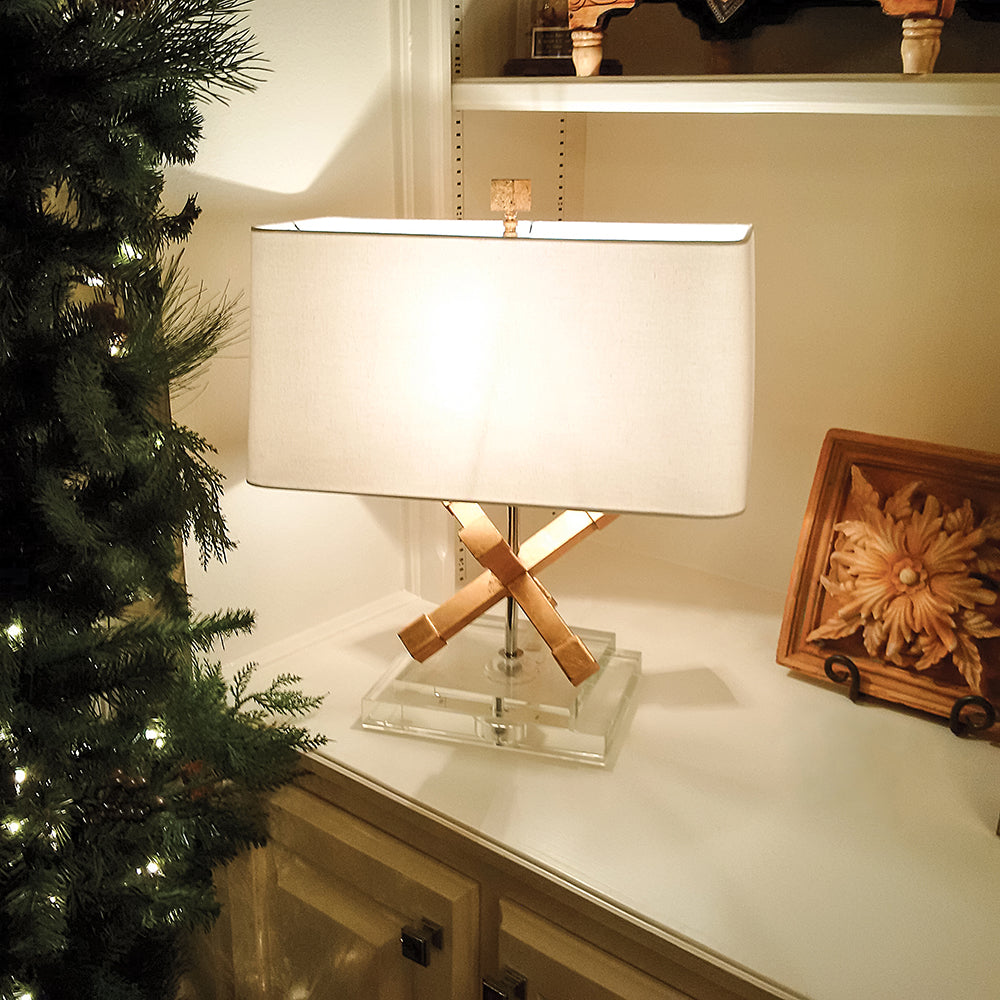 Gilded Nola Jackson Square Table Lamp stolní lampa zlatá