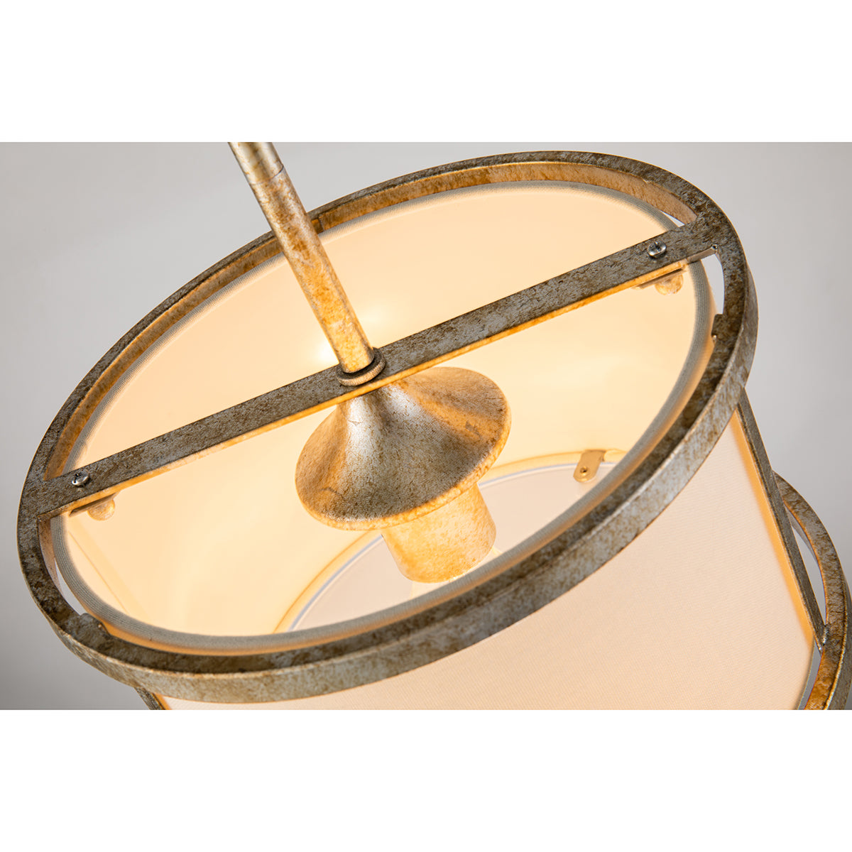 Gilded Nola Lemuria 1 Light Duo-Mount Mini Pendant svítídlo stříbrné
