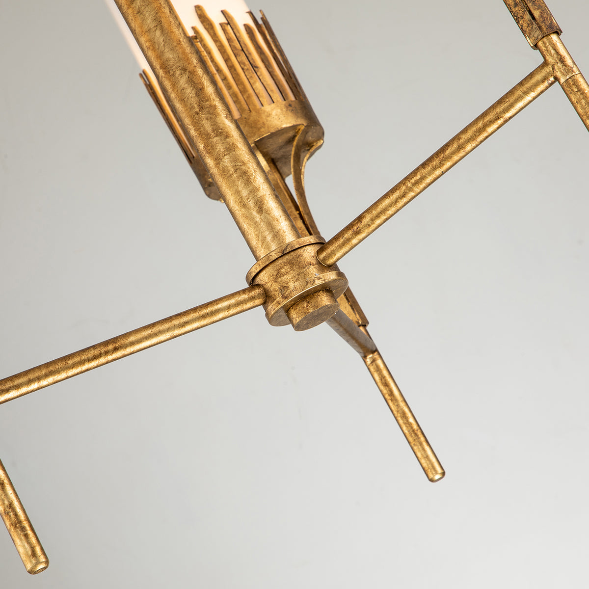 Gilded Nola Sawgrass 3 lustr zlatý bílé sklo