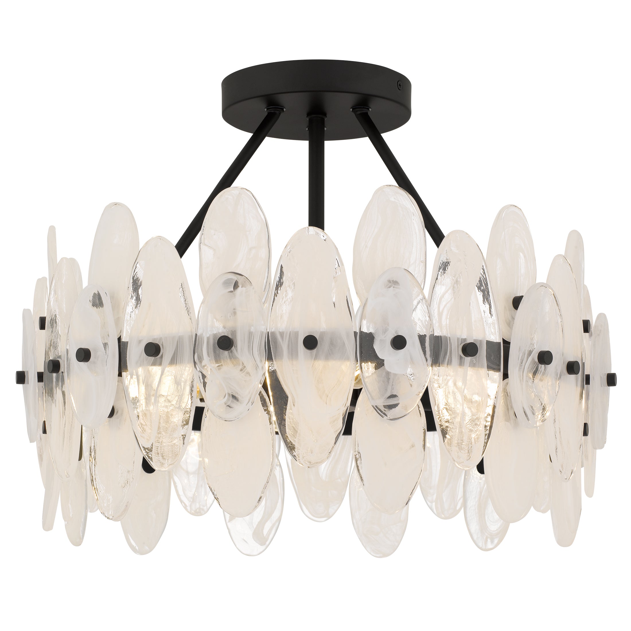 Quoizel Abigail Semi-Flush Mount stropní svítidlo zlaté skleněné