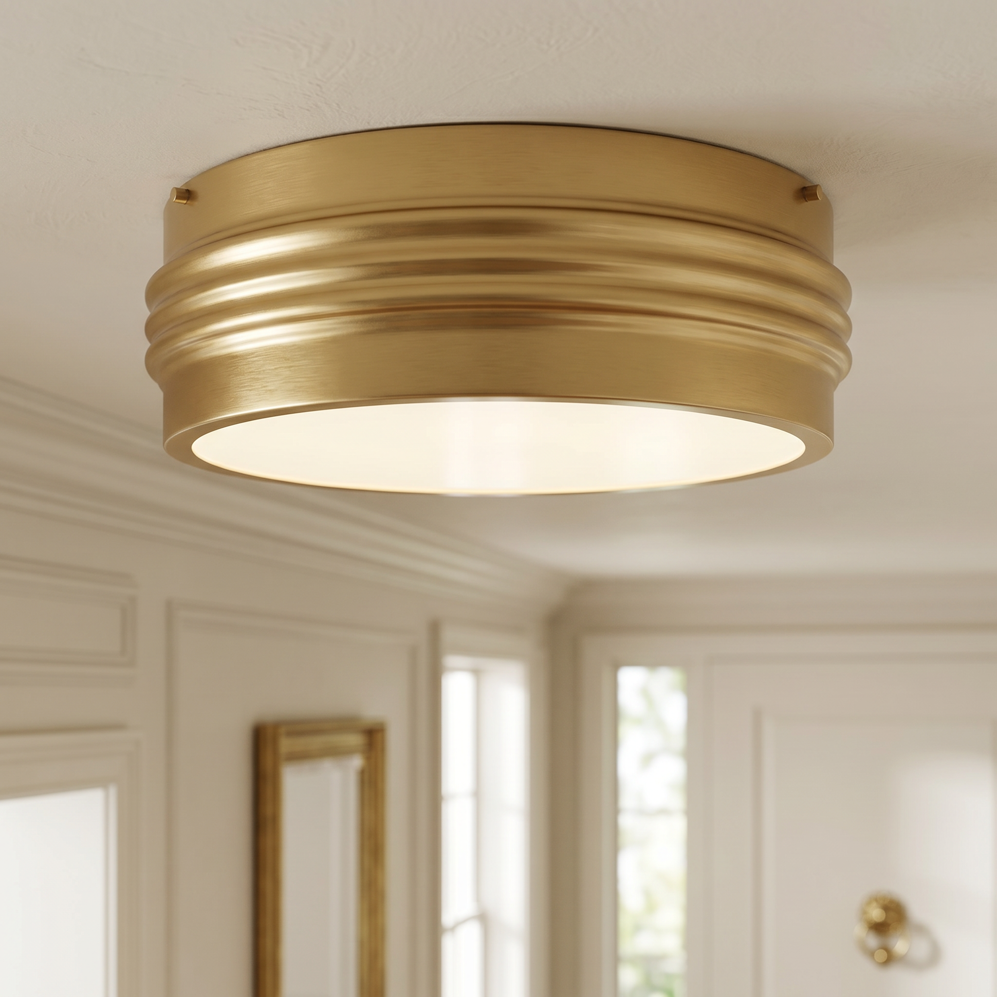 Quoizel Emmett Flush Mount stropní svítidlo broušené zlato