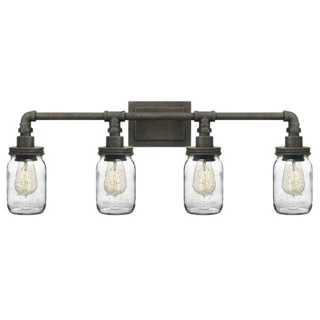 Quoizel Squire koupelnové nástěnné svítídlo Rustic Black
