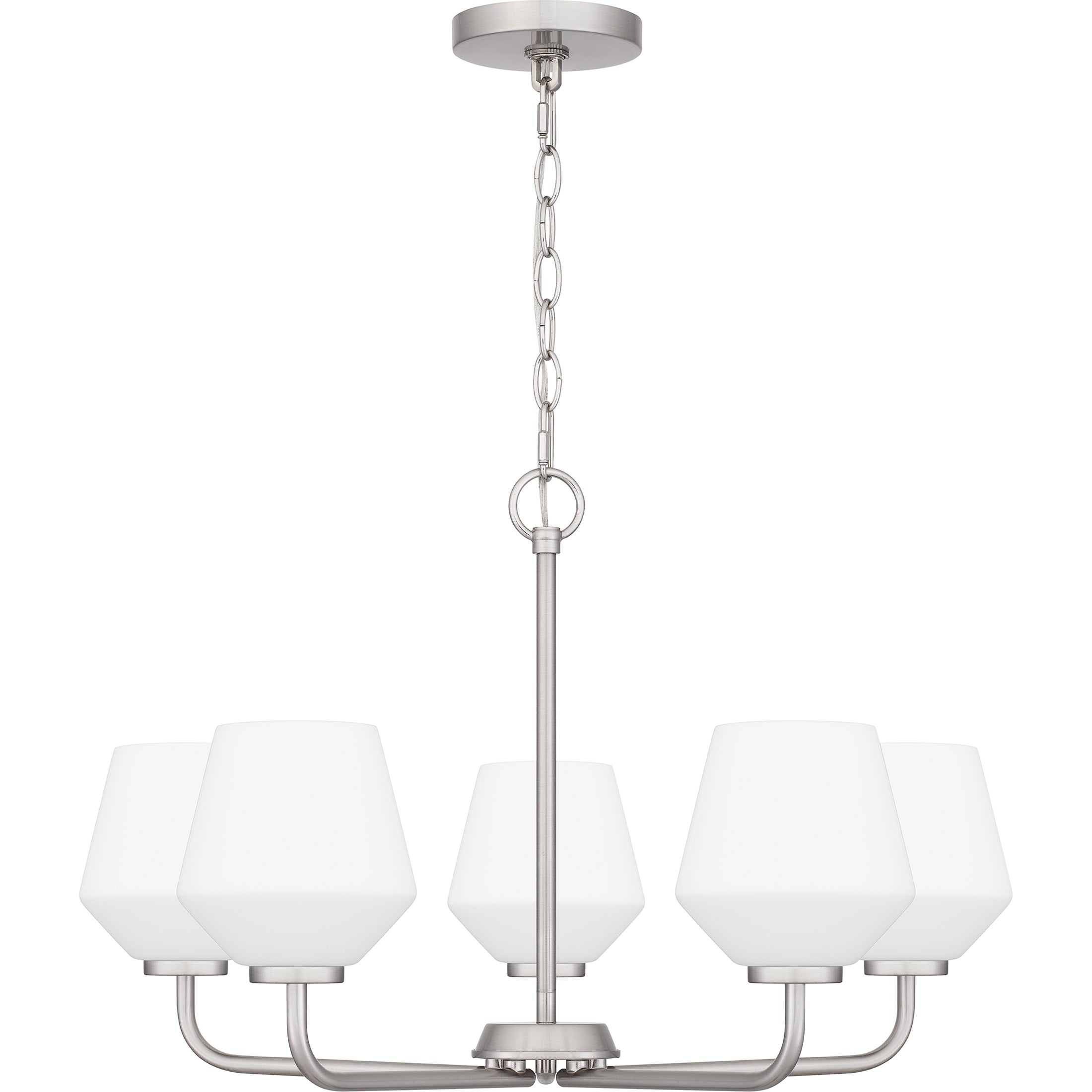 Quoizel Nielson Chandelier lustr matte black opálové sklo