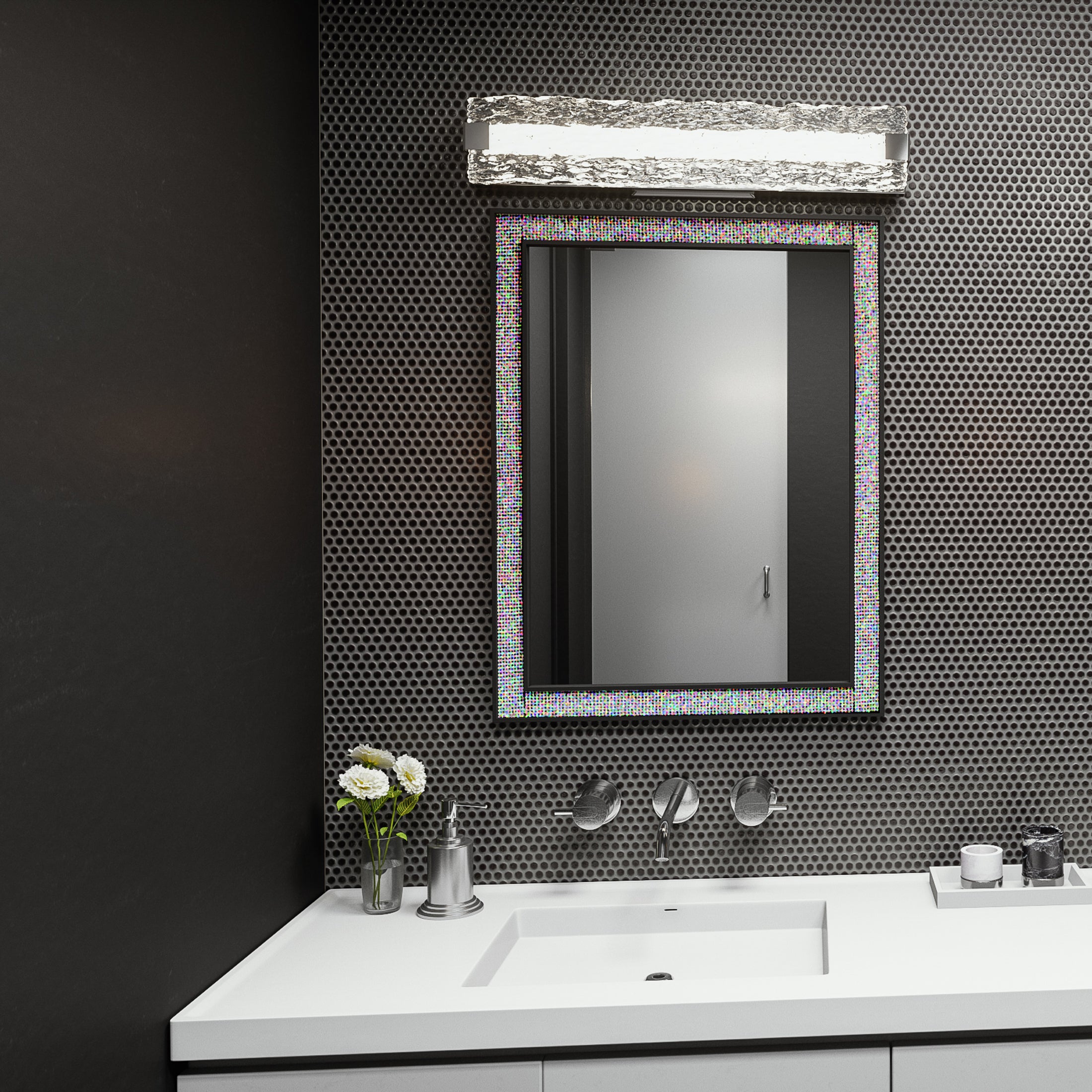 Quoizel Winter koupelnové LED svítidlo matná černá 32"