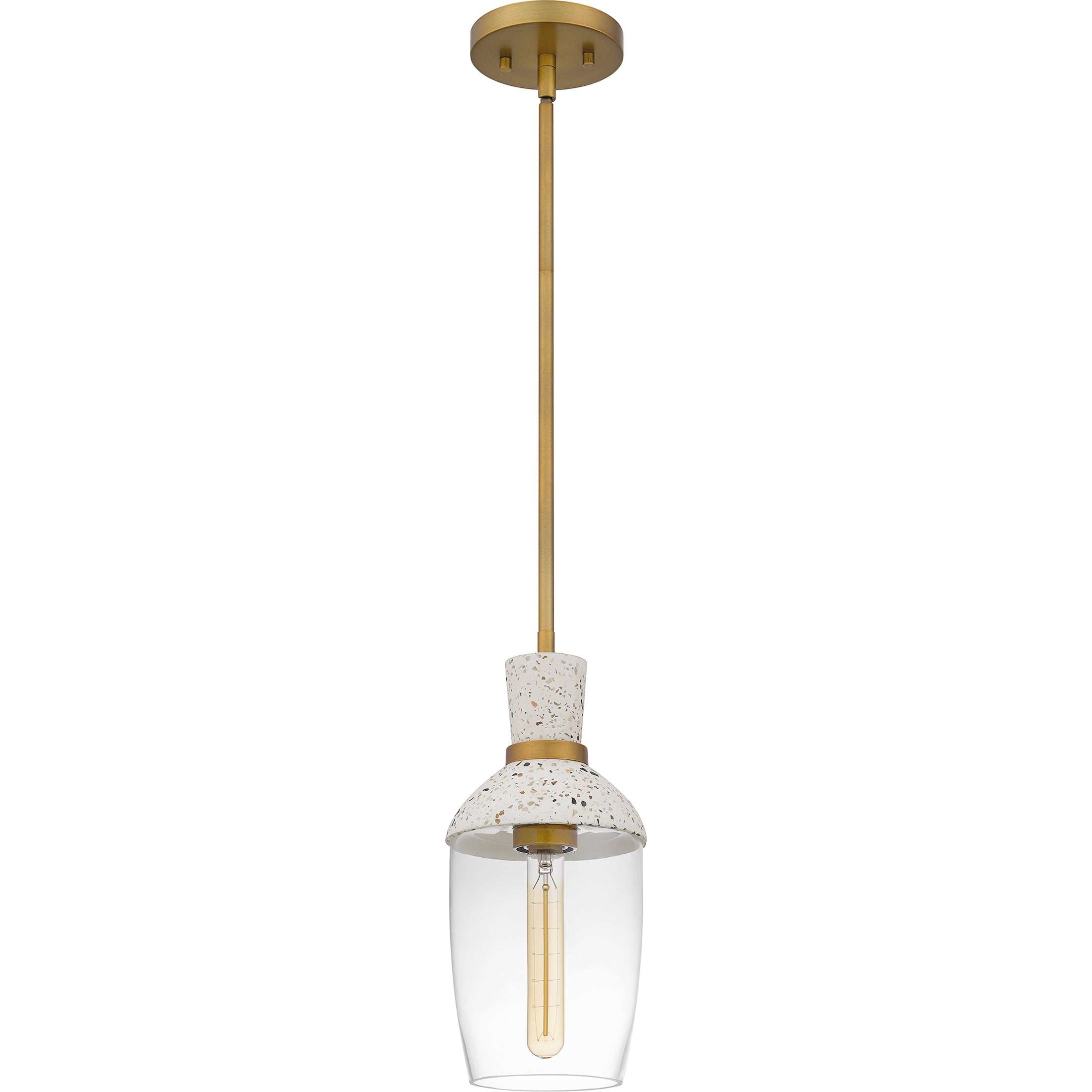 Quoizel Springsteen mini pendant mosaz teraco