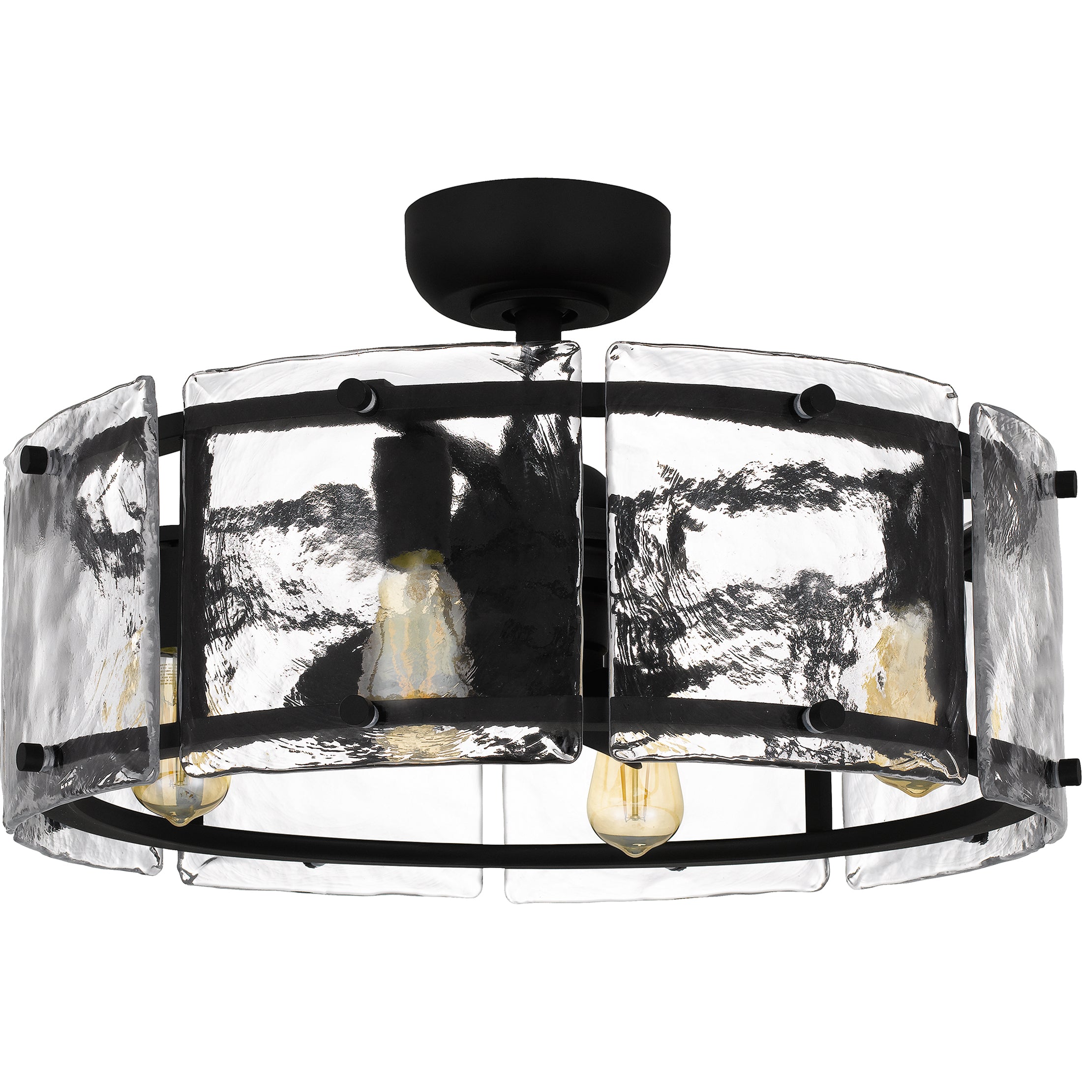 Quoizel Fortress Fan světlo na ventilátor earth black sklo