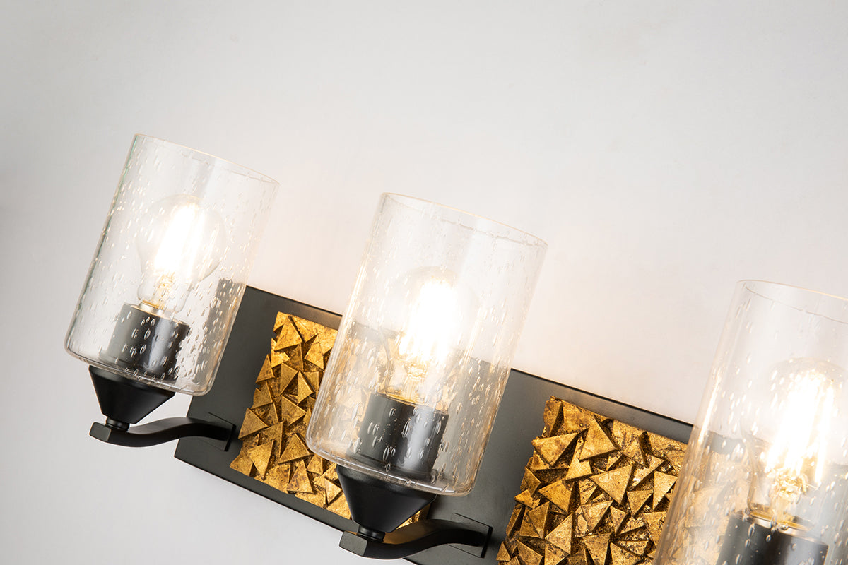 Gilded Nola Bocage 4 Light koupelnové svítidlo černozlaté
