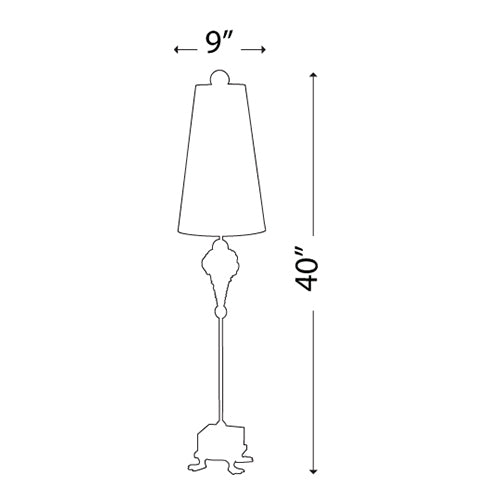 Gilded Nola Pompadour Luxe stolní lampa vysoká 102 cm