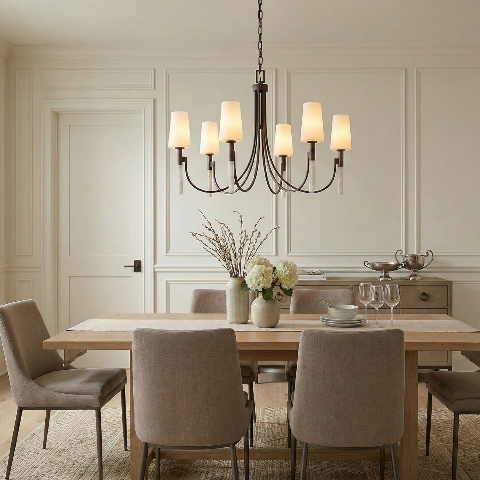 Quoizel Eloura Chandelier lustr kouřová 6 světel