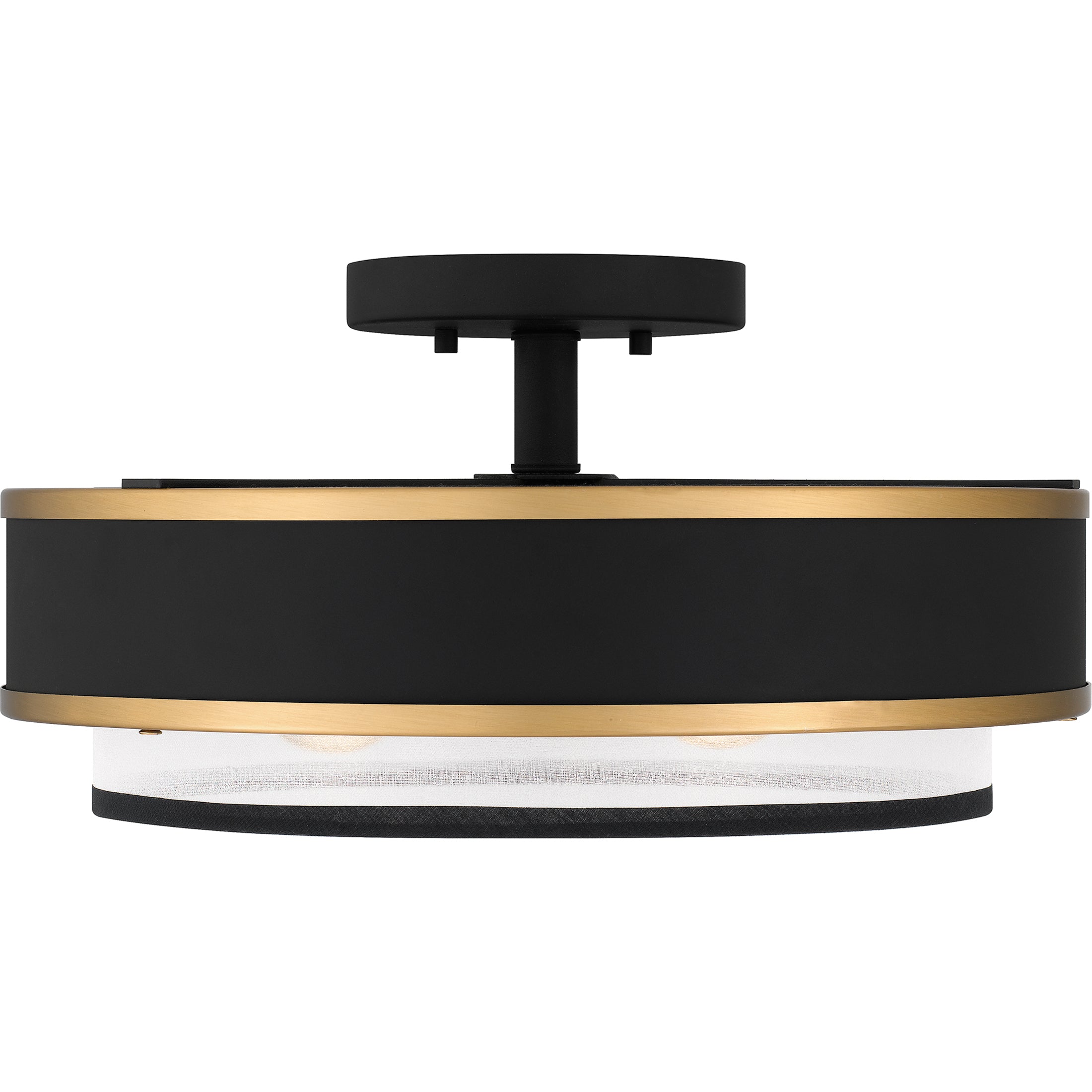 Quoizel Lockwood stropní svítidlo earth black textilní