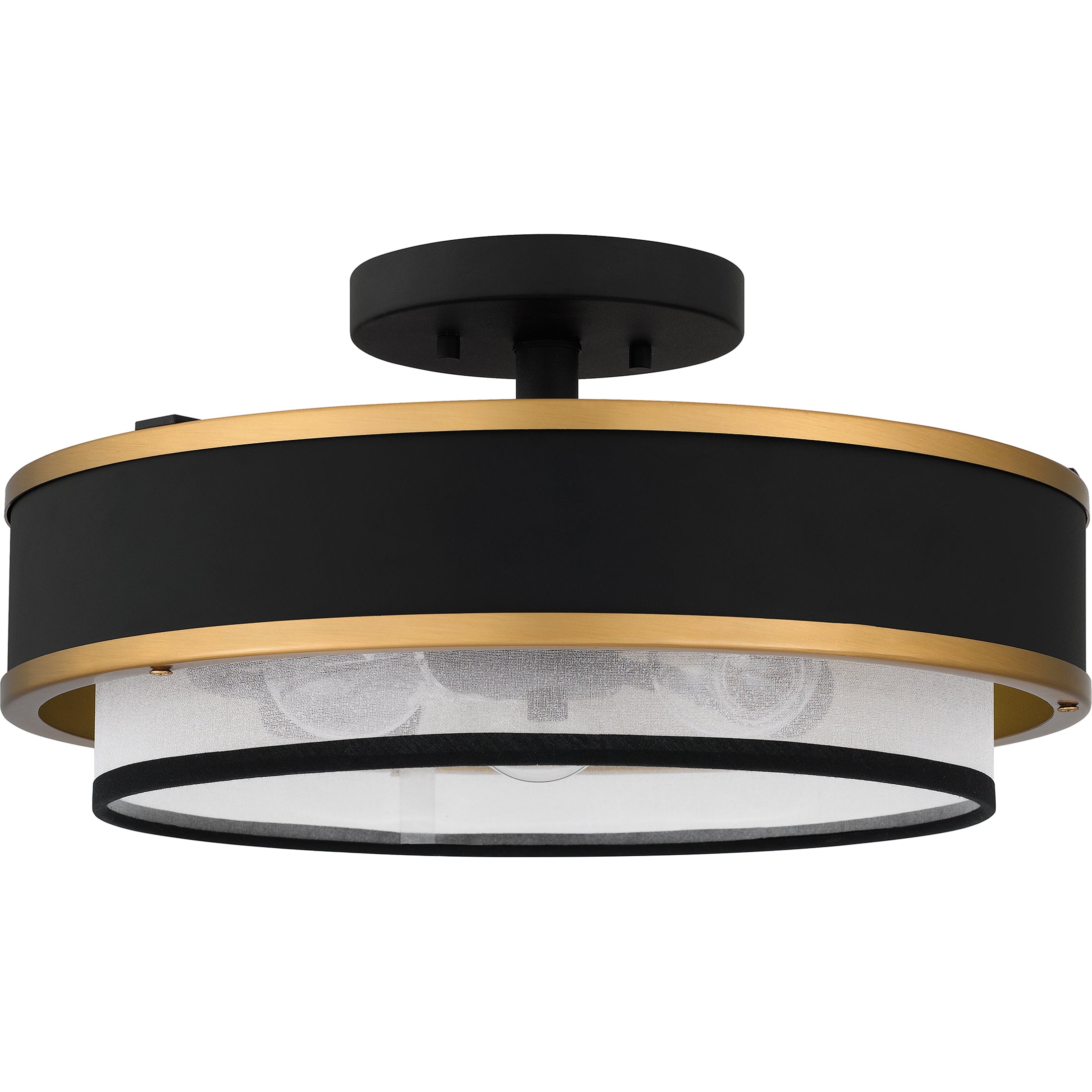 Quoizel Lockwood stropní svítidlo earth black textilní