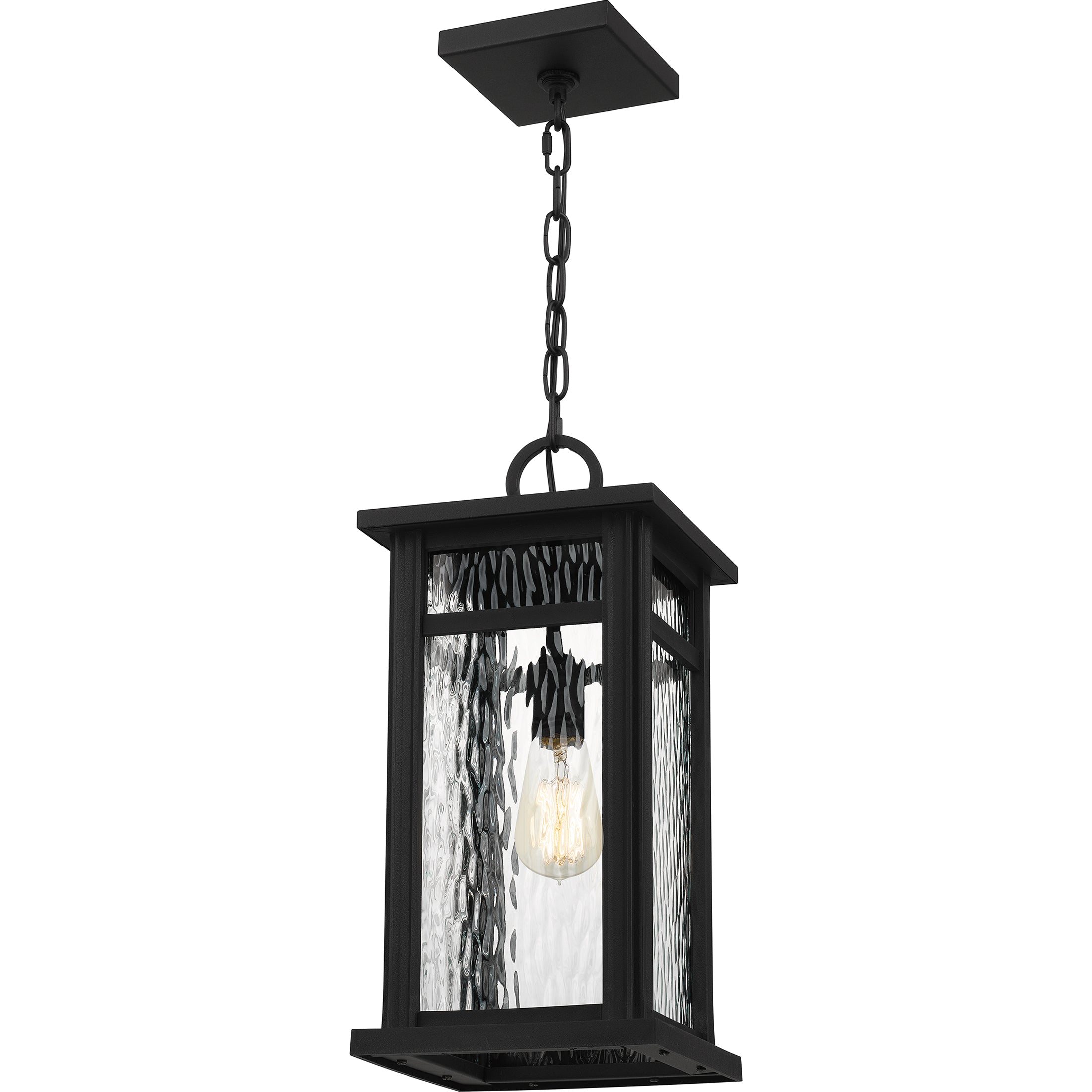 Quoizel Moira Hanging Light venkovní lucerna earth black sklo