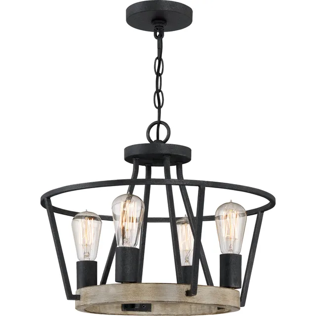 Quoizel Brockton Pendant svítidlo Grey Ash 17,5"