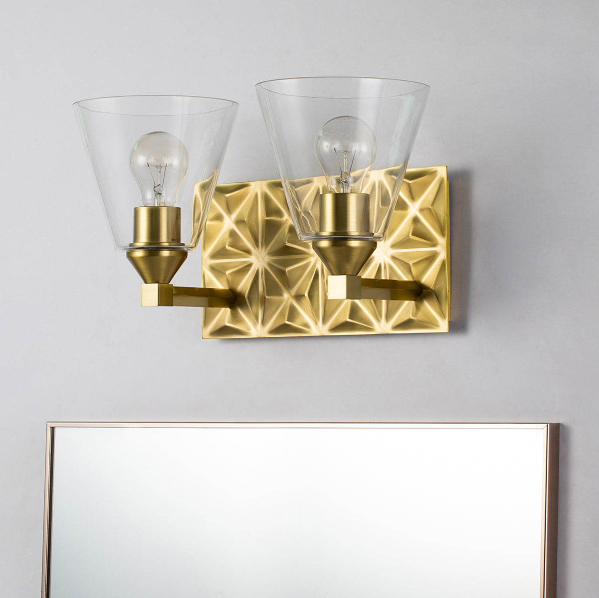 Gilded Nola Alpha 2 Light koupelnové svítídlo mosaz