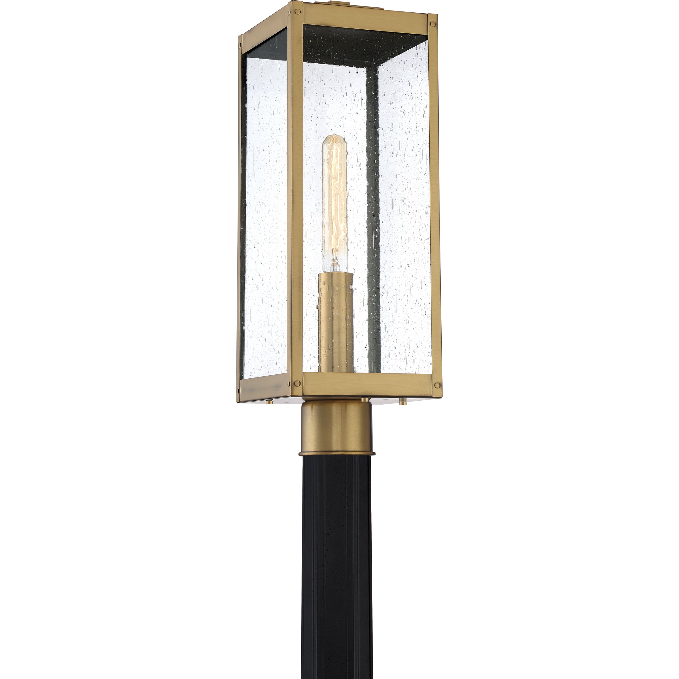 Quoizel Westover sloupková lampa antique brass mosaz