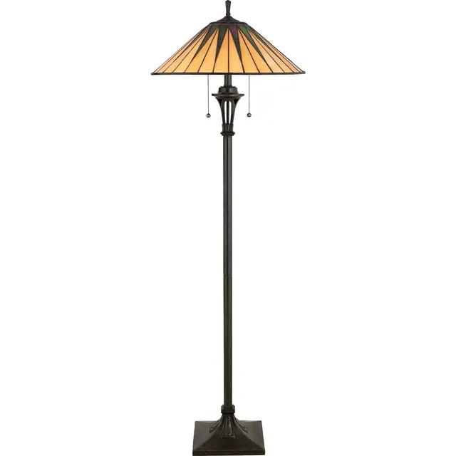 Quoizel Gotham stojací podlahová lampa Vintage Bronze