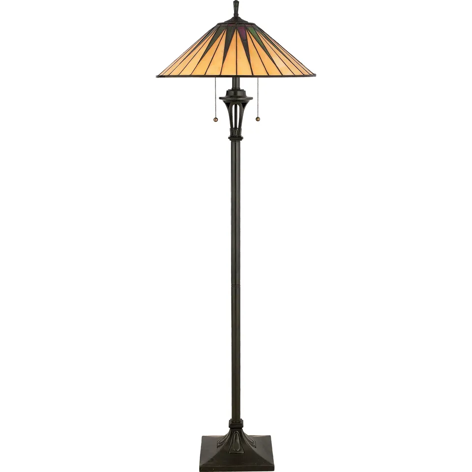 Quoizel Gotham stojací podlahová lampa Vintage Bronze