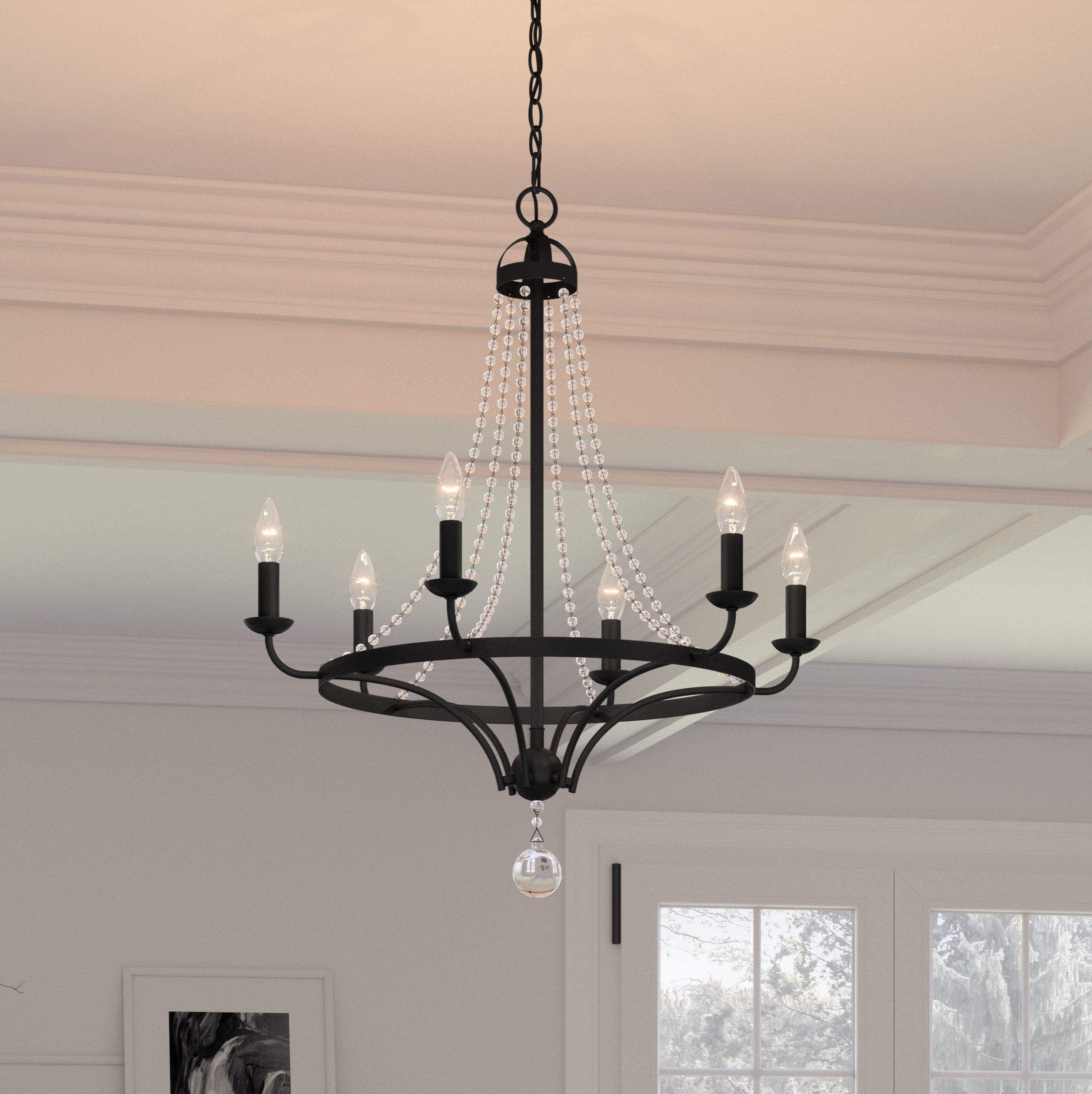 Quoizel Adelaide lustr Matte Black 9 světel