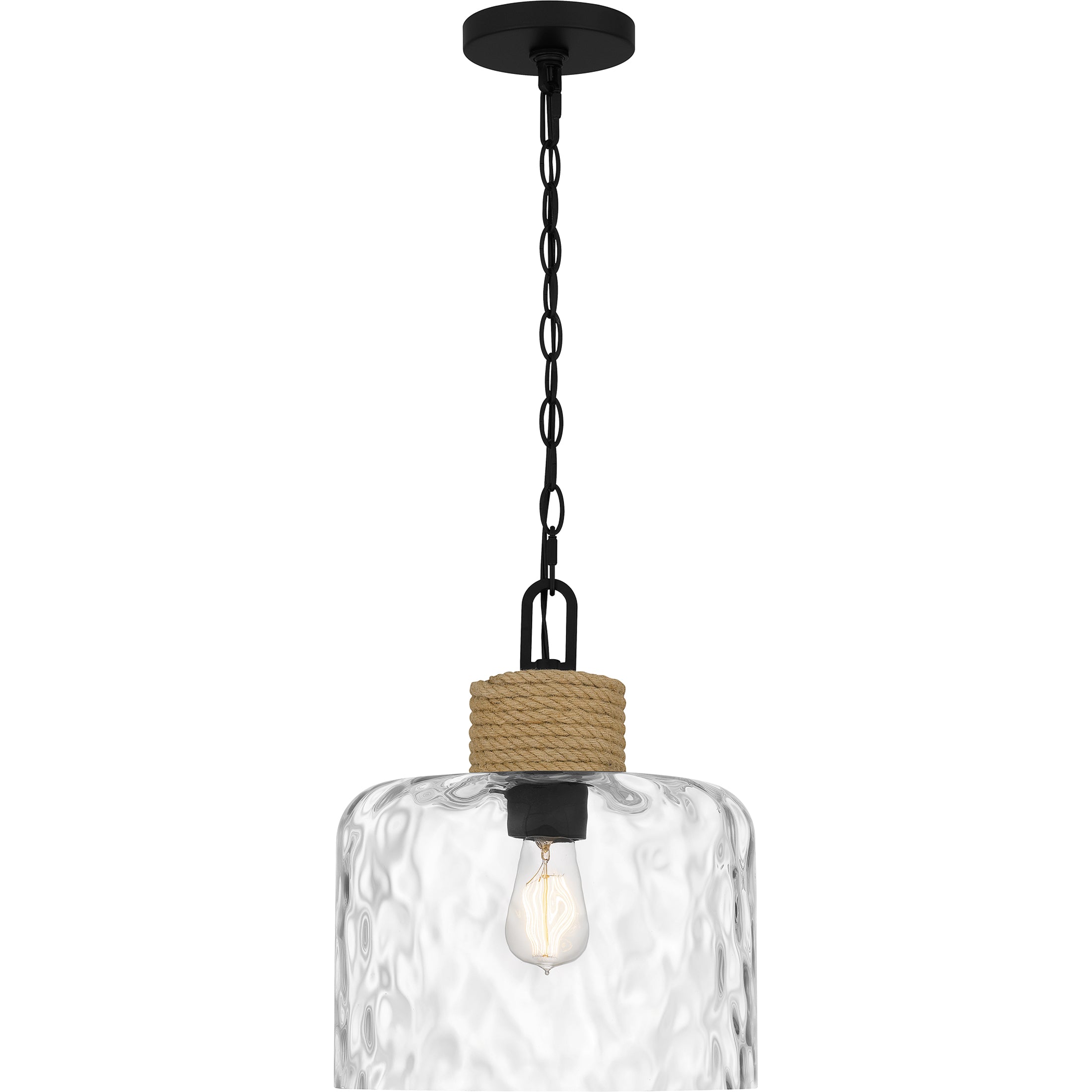 Quoizel Baltic Mini Pendant závěsné svítidlo černé lano
