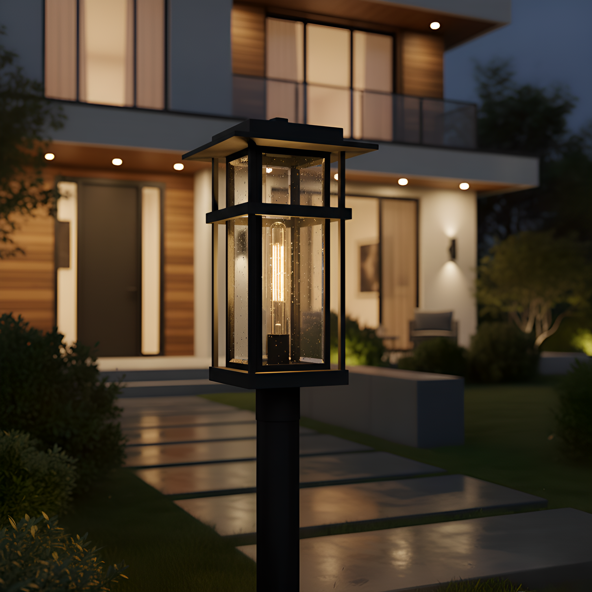 Quoizel Morgan Post Light lucerna earth black venkovní