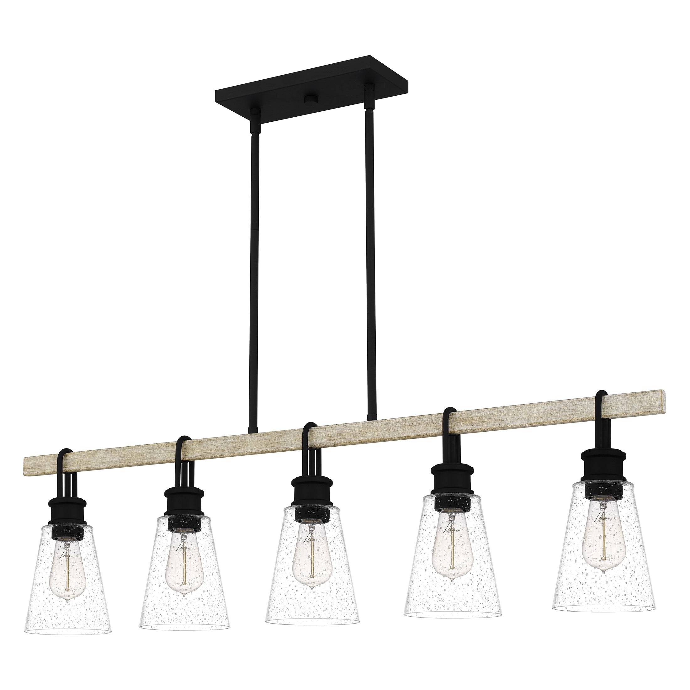 Quoizel Kingsbridge Island Light lustr earth black sklo