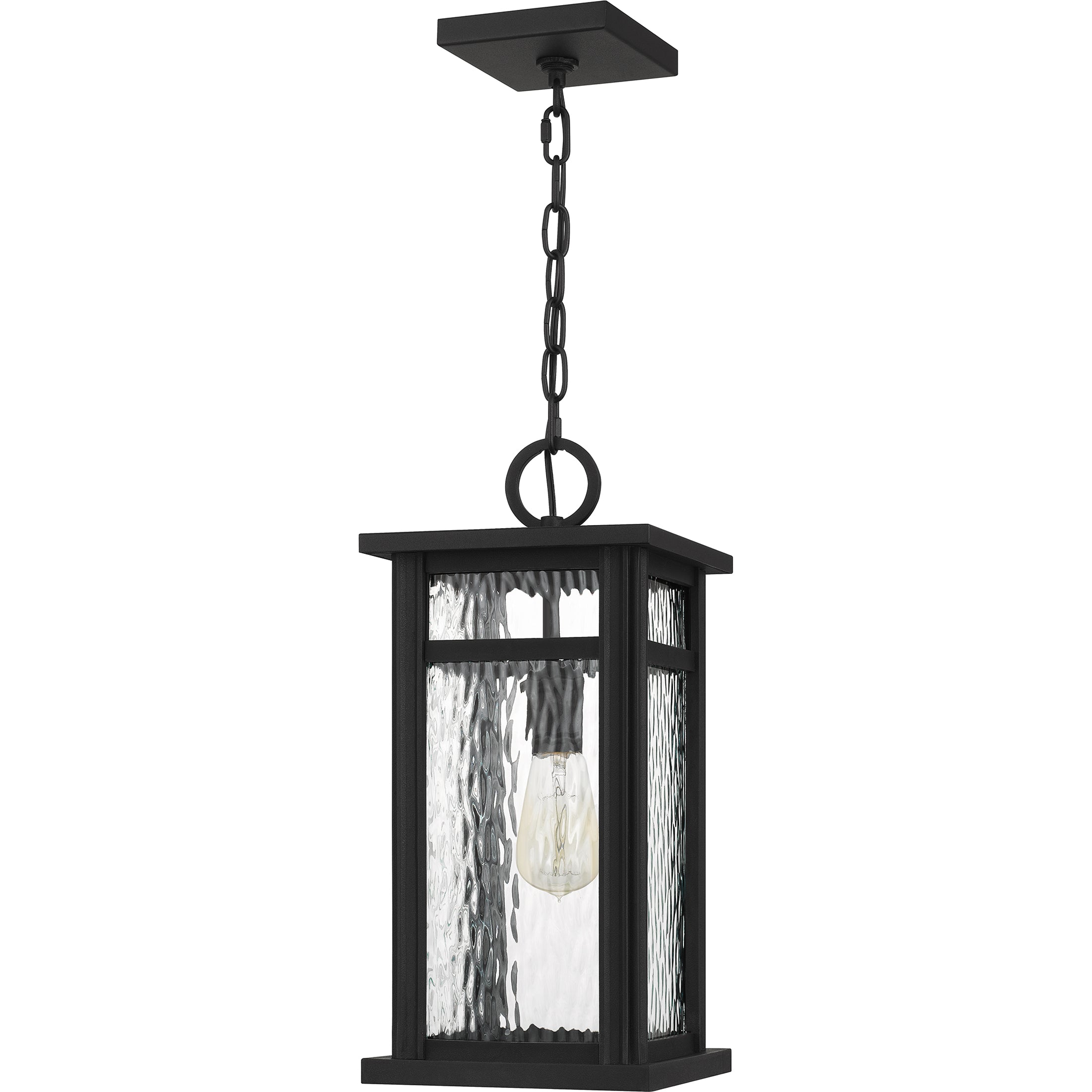 Quoizel Moira Hanging Light venkovní lucerna earth black sklo