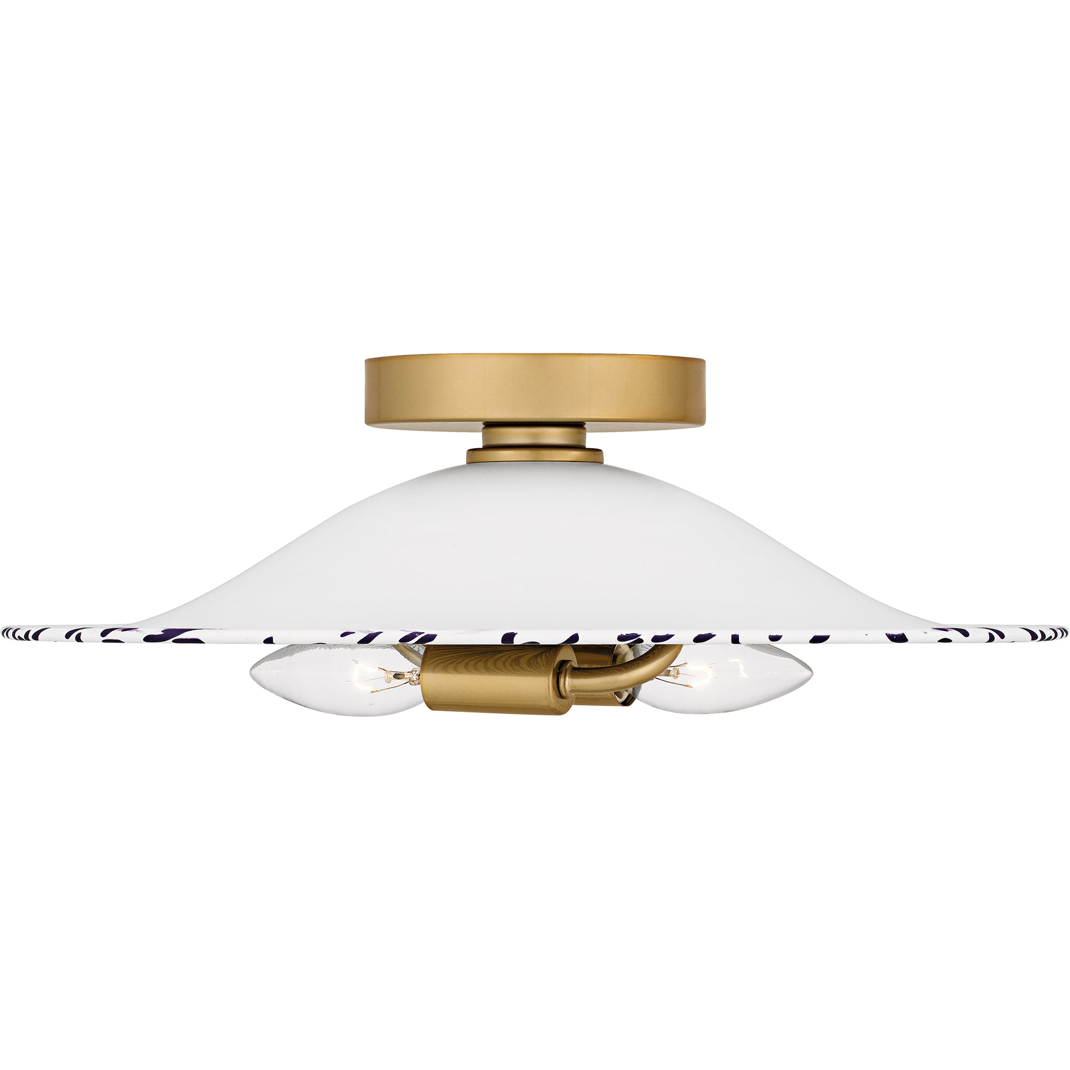 Quoizel Indigo stropnice Light Gold bílé stínidlo