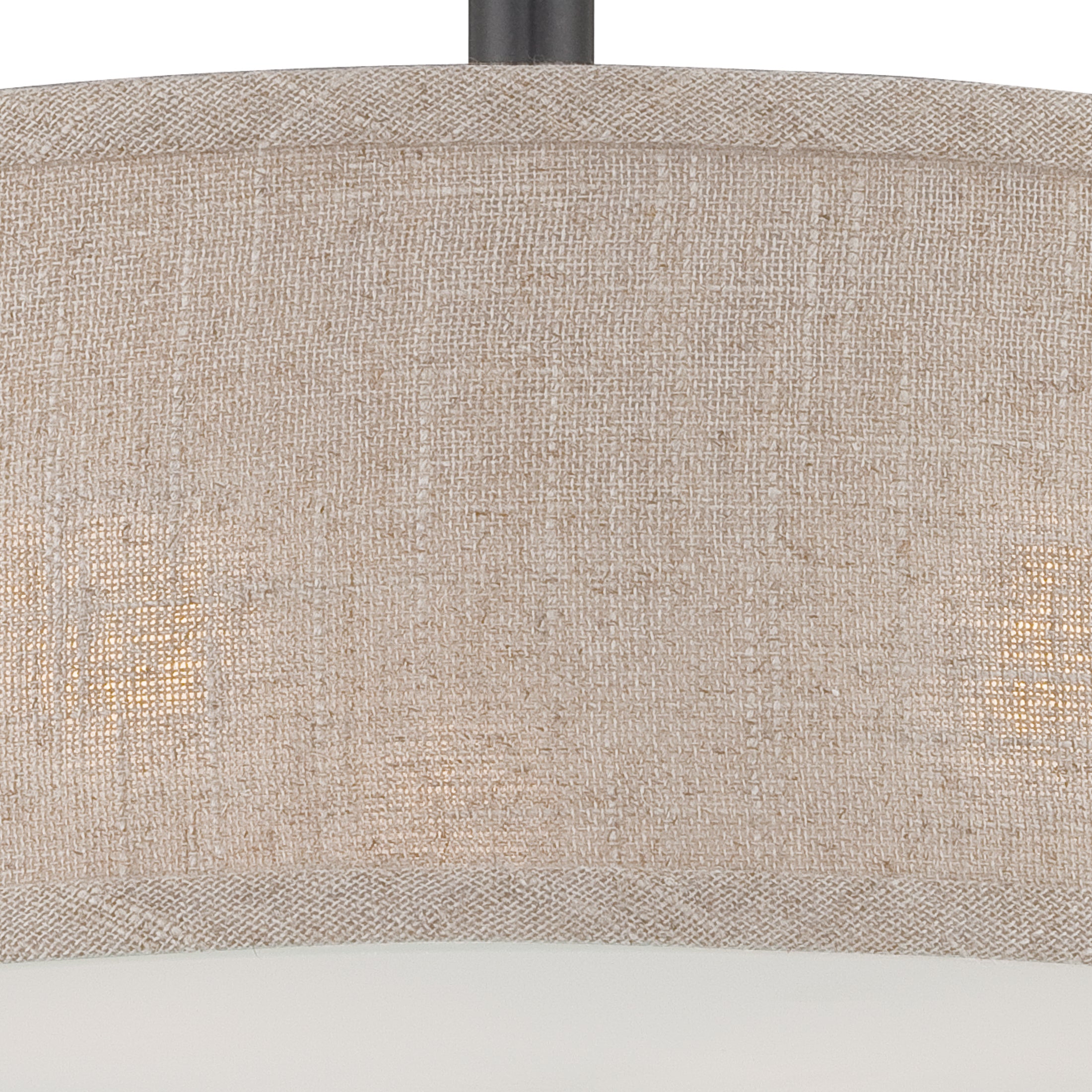 Quoizel Cloverdale Semi-Flush stropní svítídlo cocoa látkové