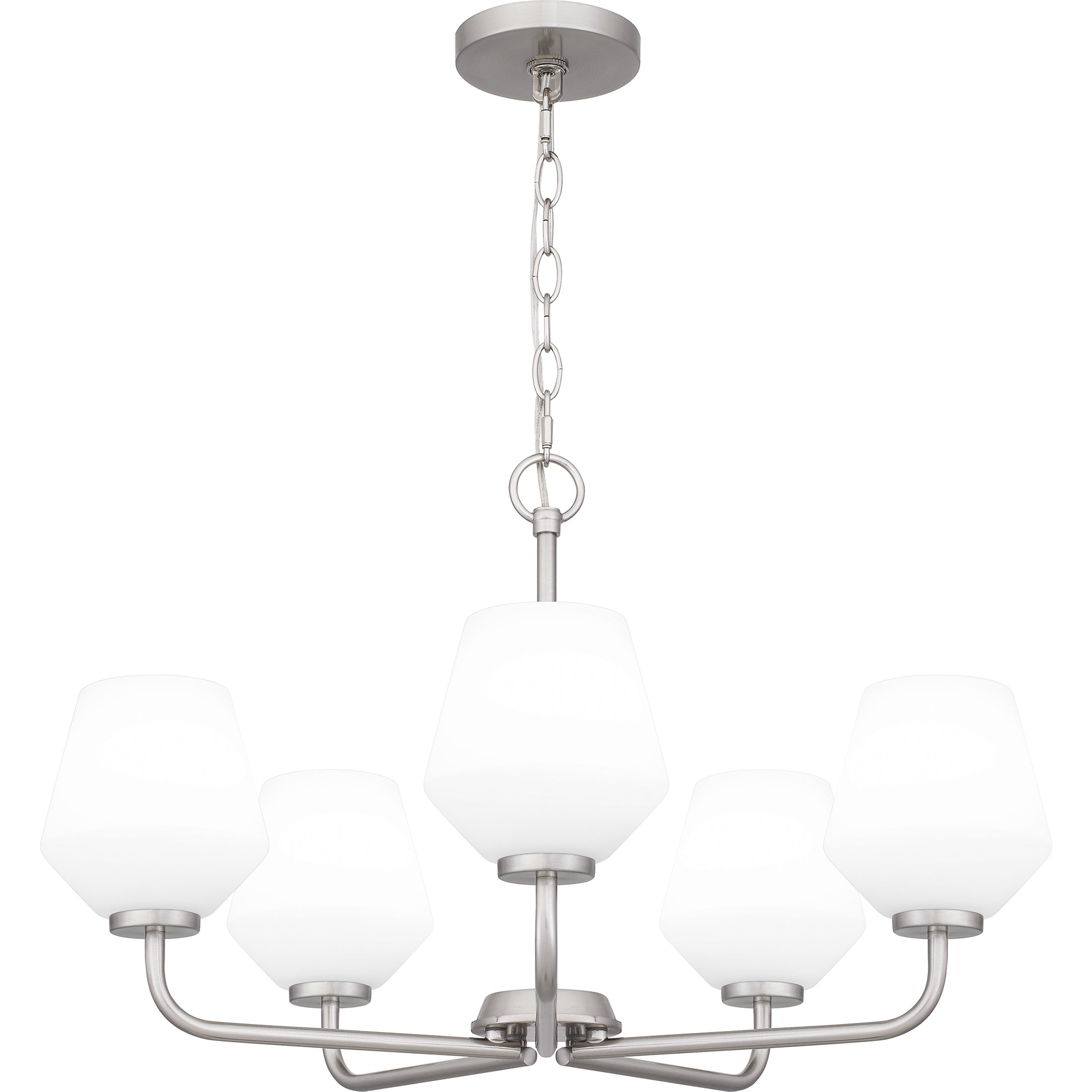 Quoizel Nielson Chandelier lustr matte black opálové sklo