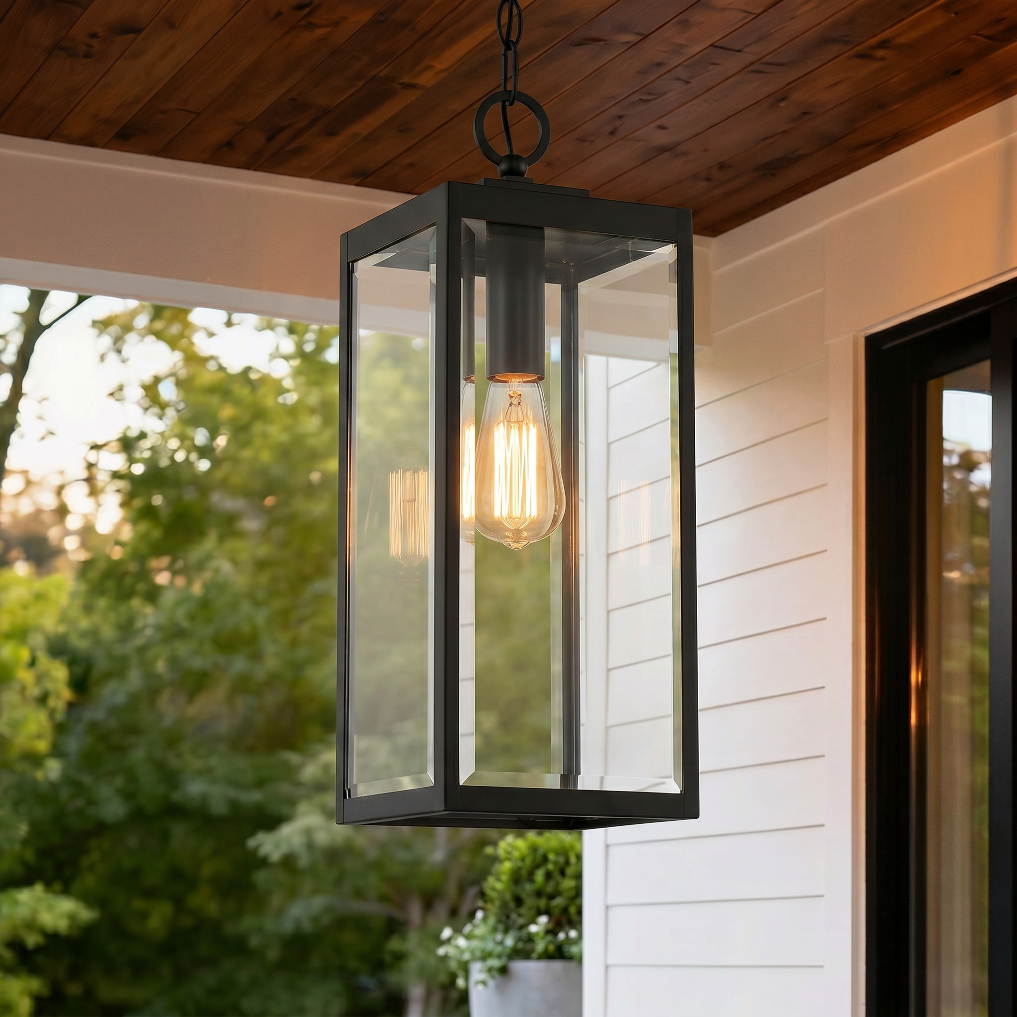 Quoizel Westover závěsná lampa earth black ocelová