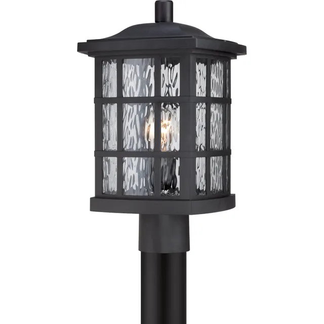 Quoizel Stonington venkovní sloupková lampa mystic black do exteriéru