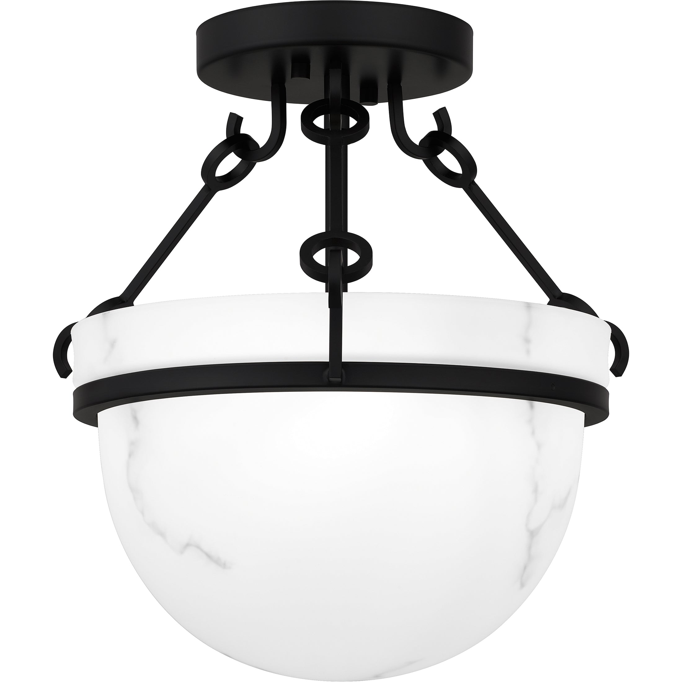 Quoizel Danyon Semi-Flush černé stropní světlo