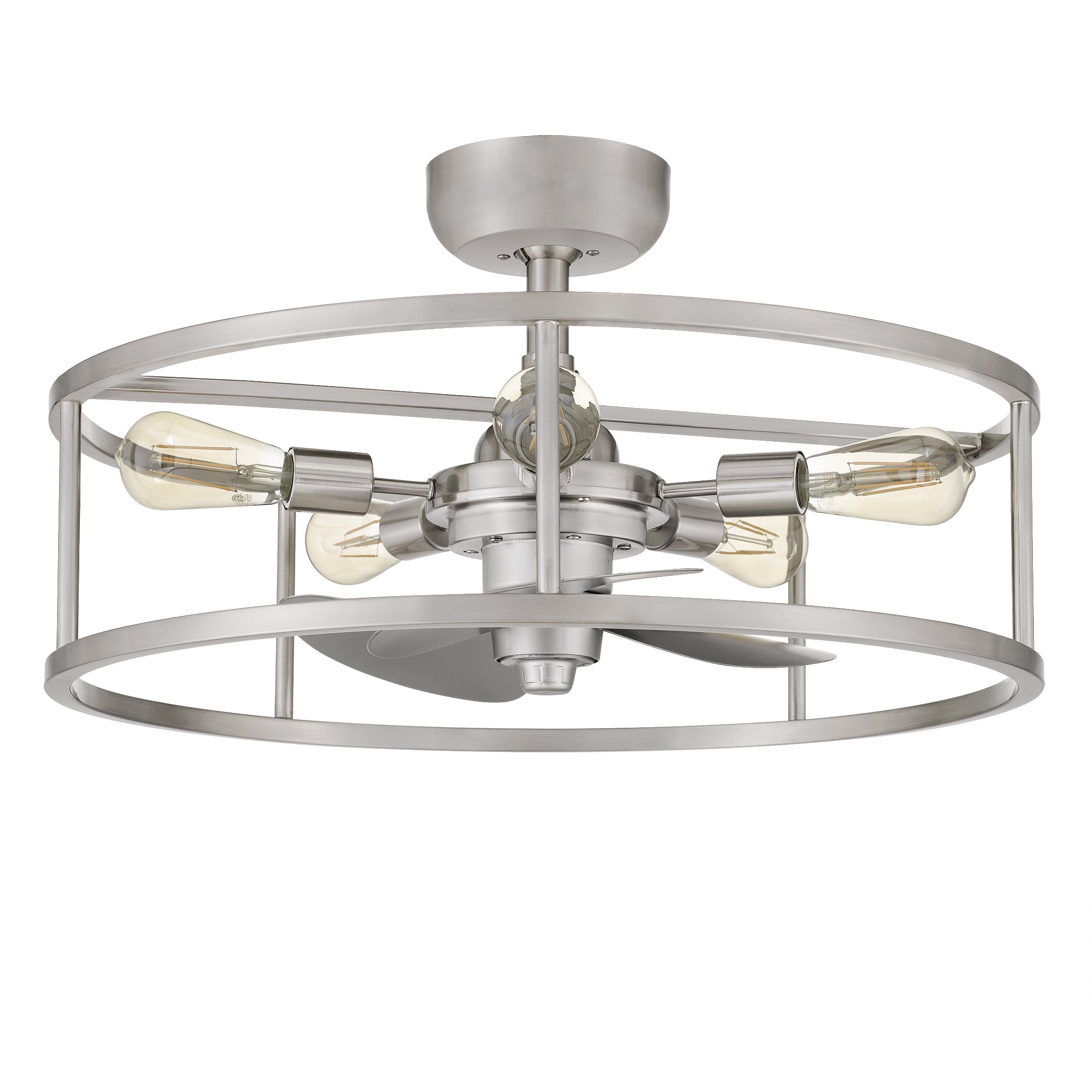 Quoizel New Harbor stropní ventilátor nikl světlo